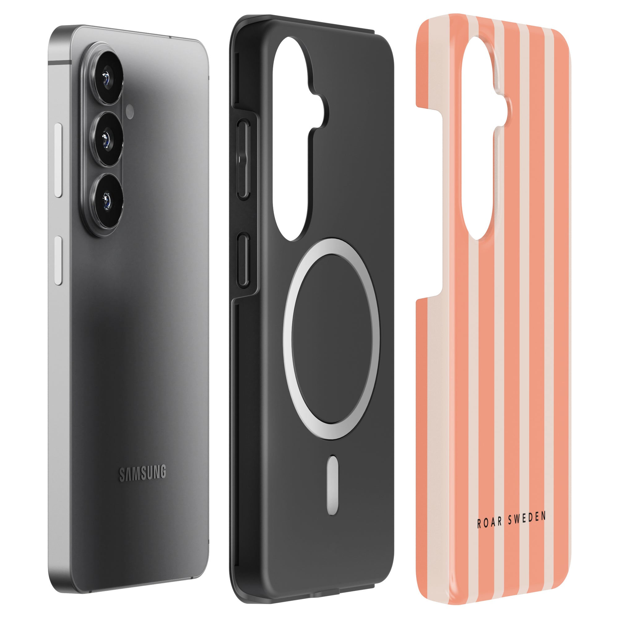 Apricot Stripes - Magnetic Tough Phone Case - Roar Sweden