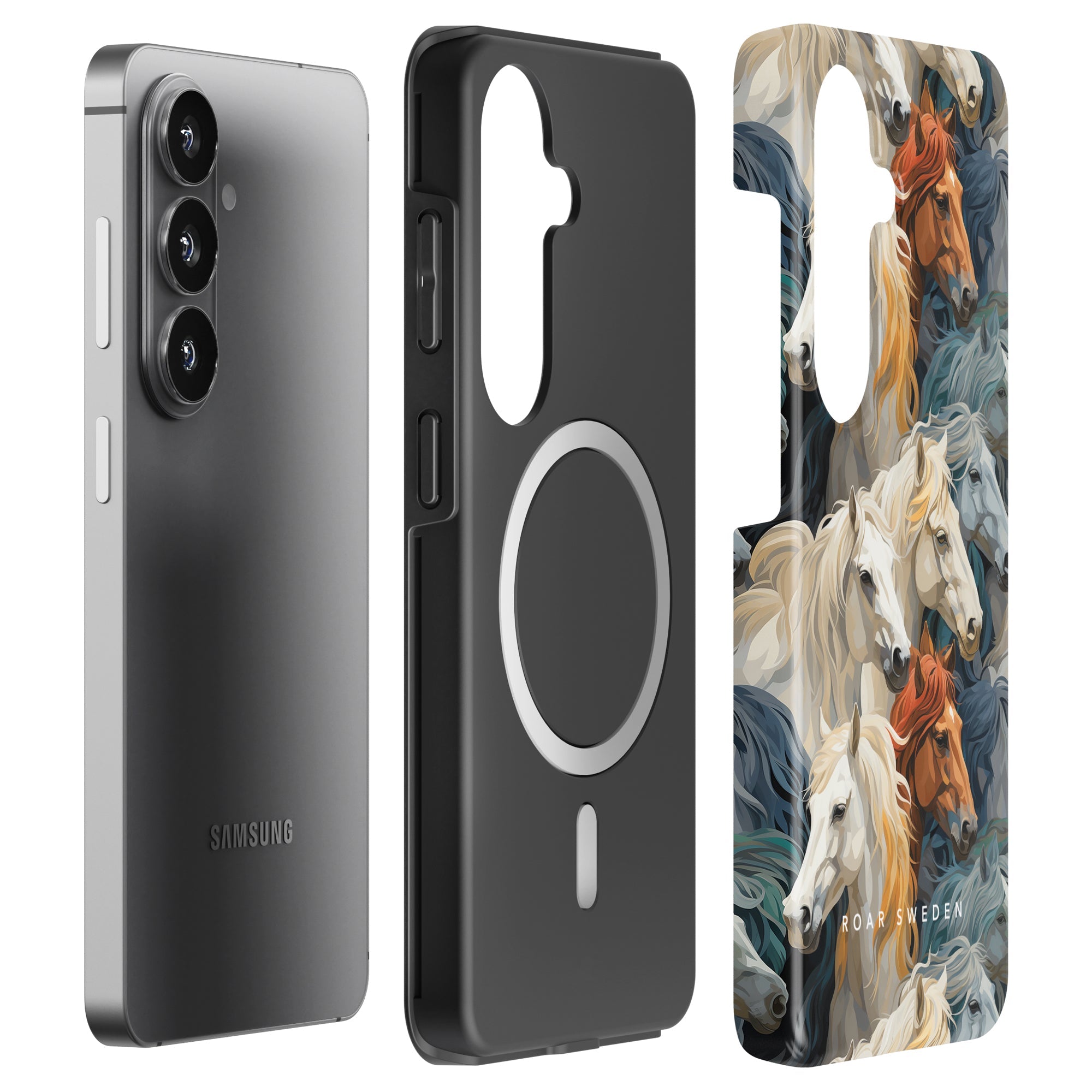 Artsy Horses - Magnetisk, slidstærkt telefoncover