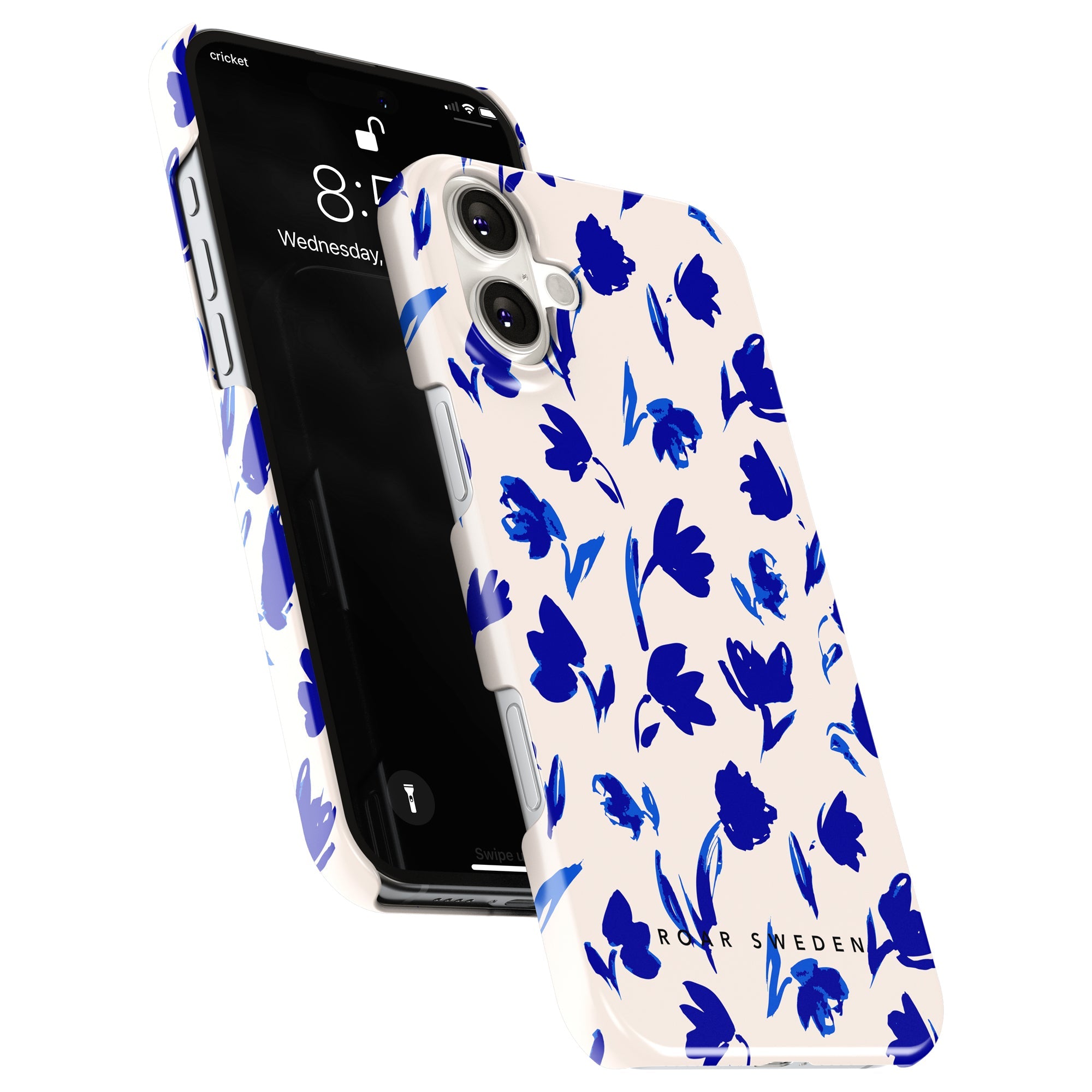 Slim mobilskal – Blue Flowers