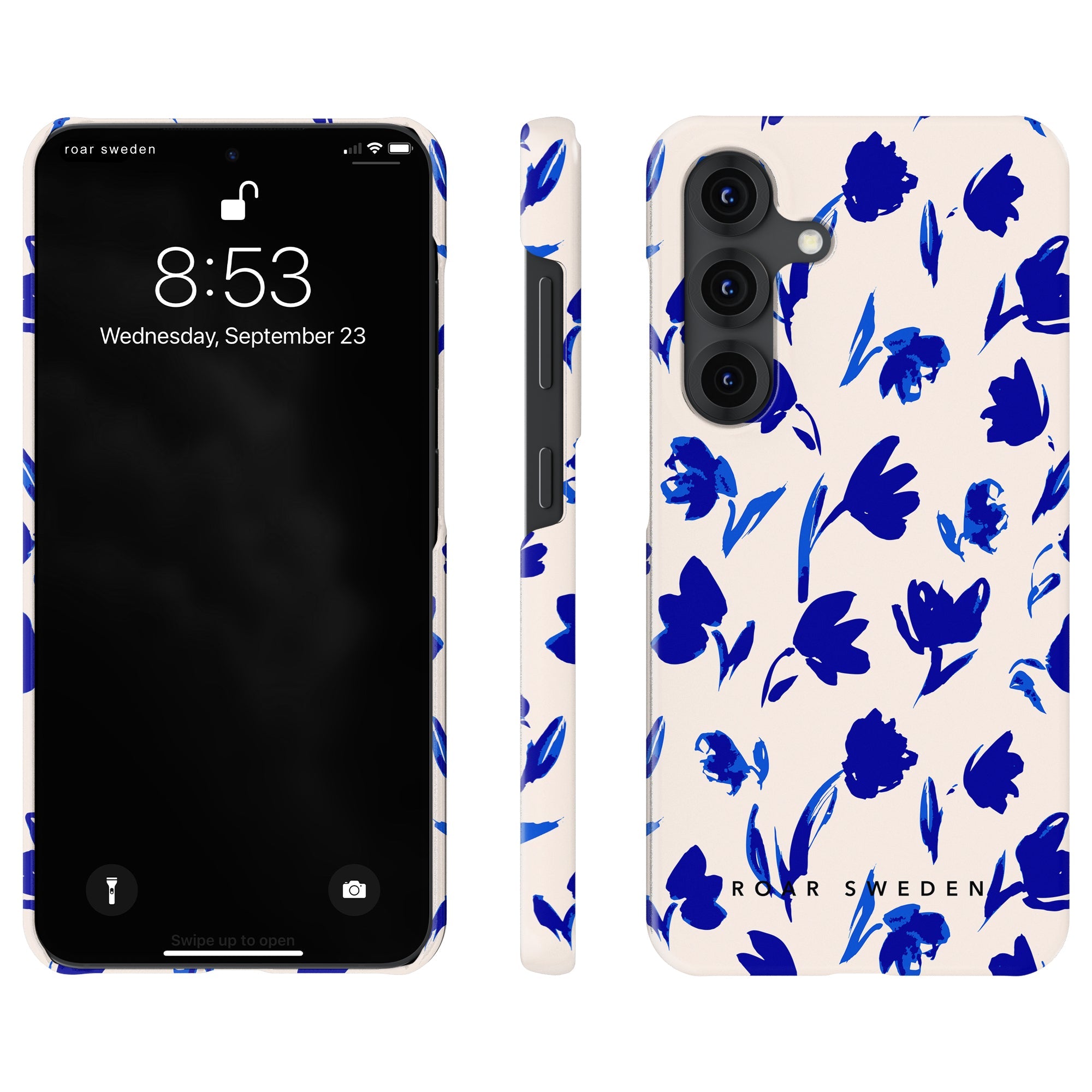 Slim mobilskal – Blue Flowers
