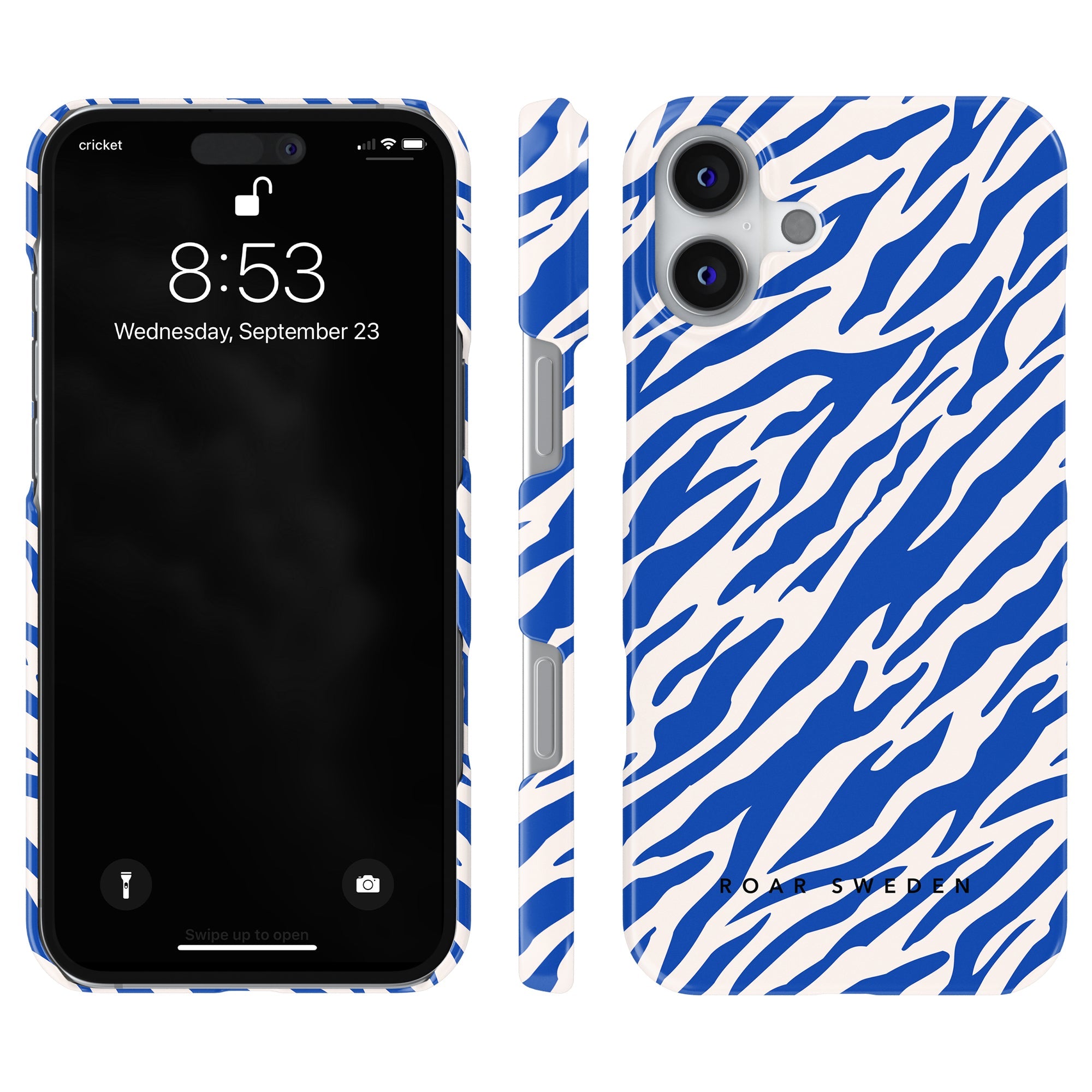 Slim mobilskal – Blue Stripes