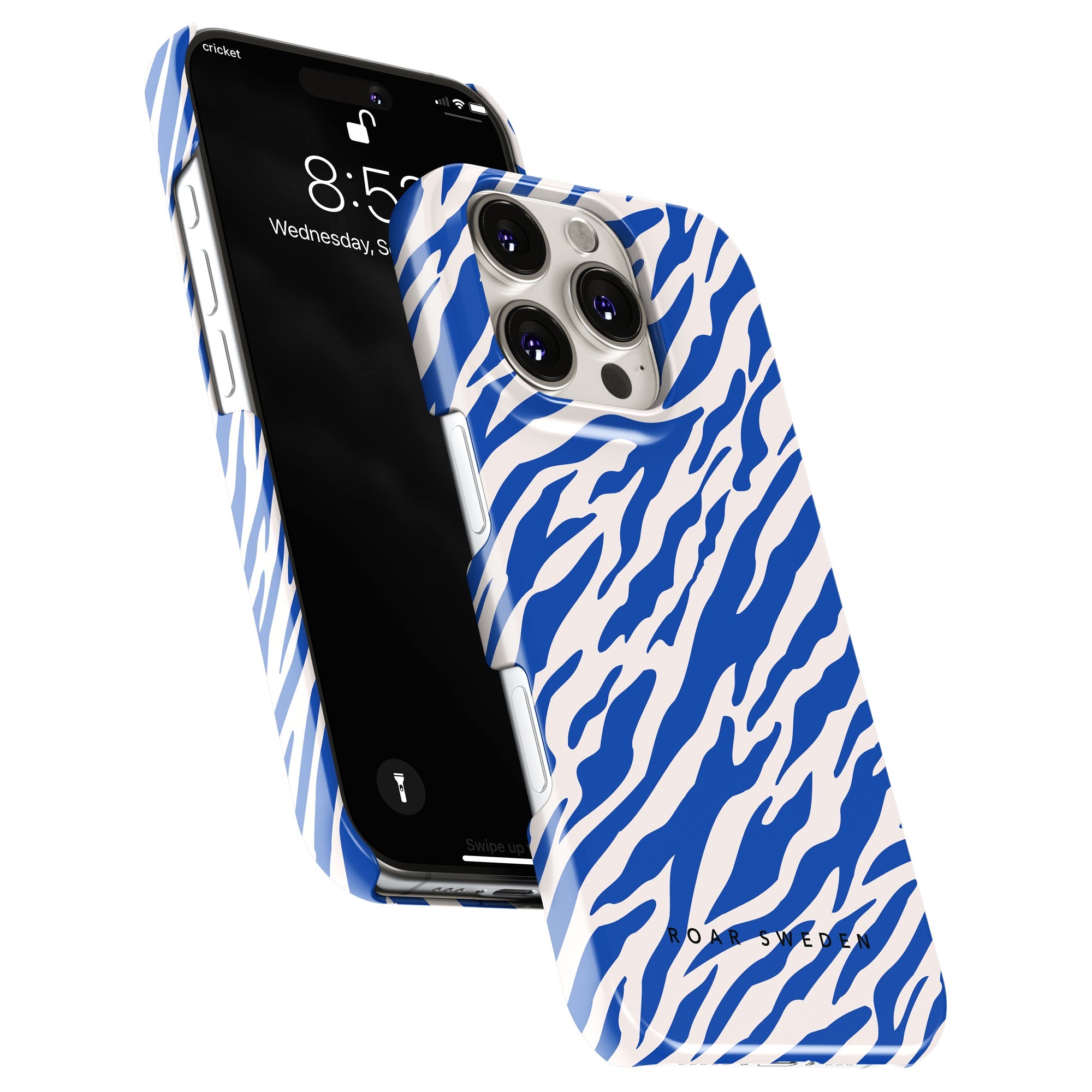 Slim mobilskal – Blue Stripes