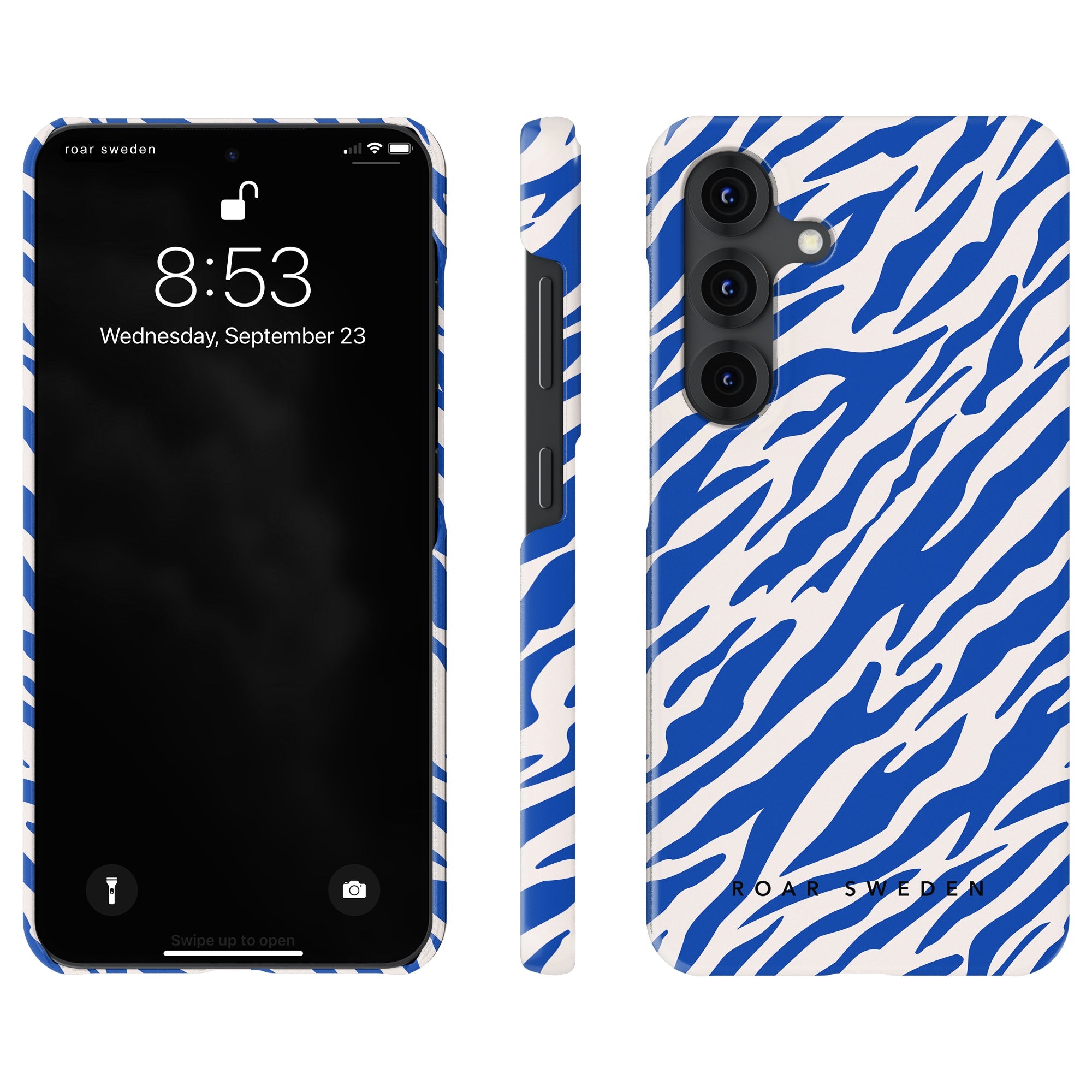 Slim mobilskal – Blue Stripes