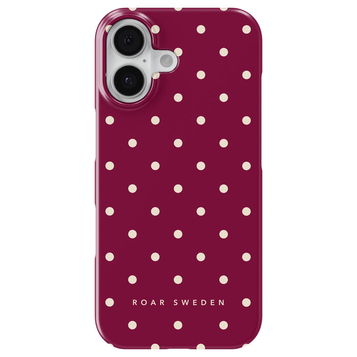Burgundy Dots - Slim Case