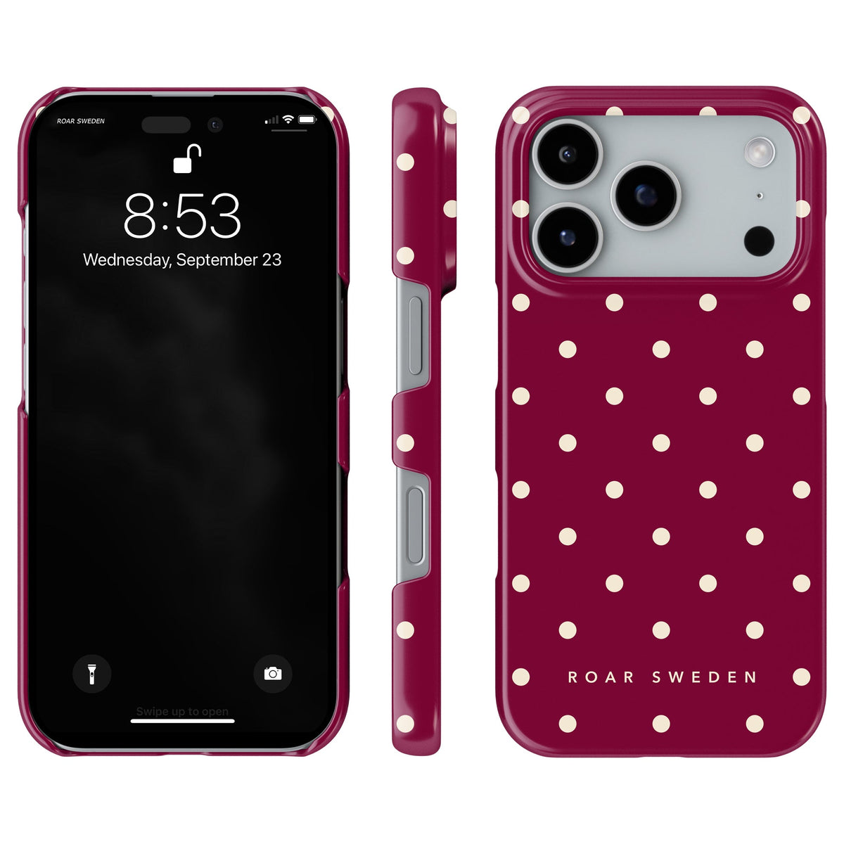 Burgundy Dots - Slim case