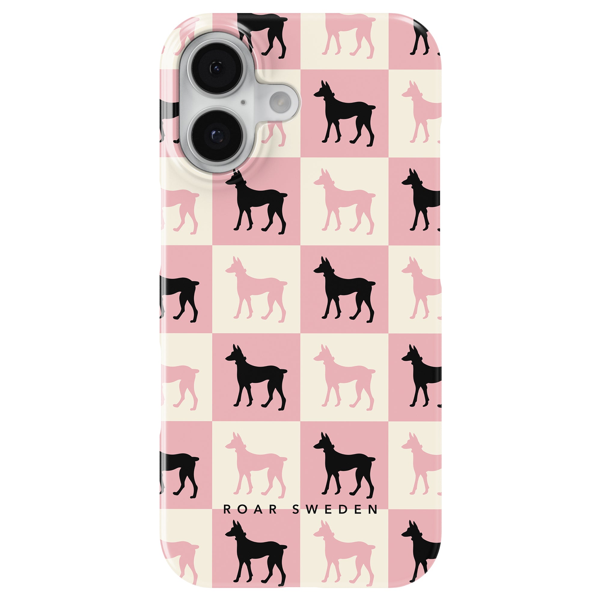 Slim mobilskal – Chequer Doberman