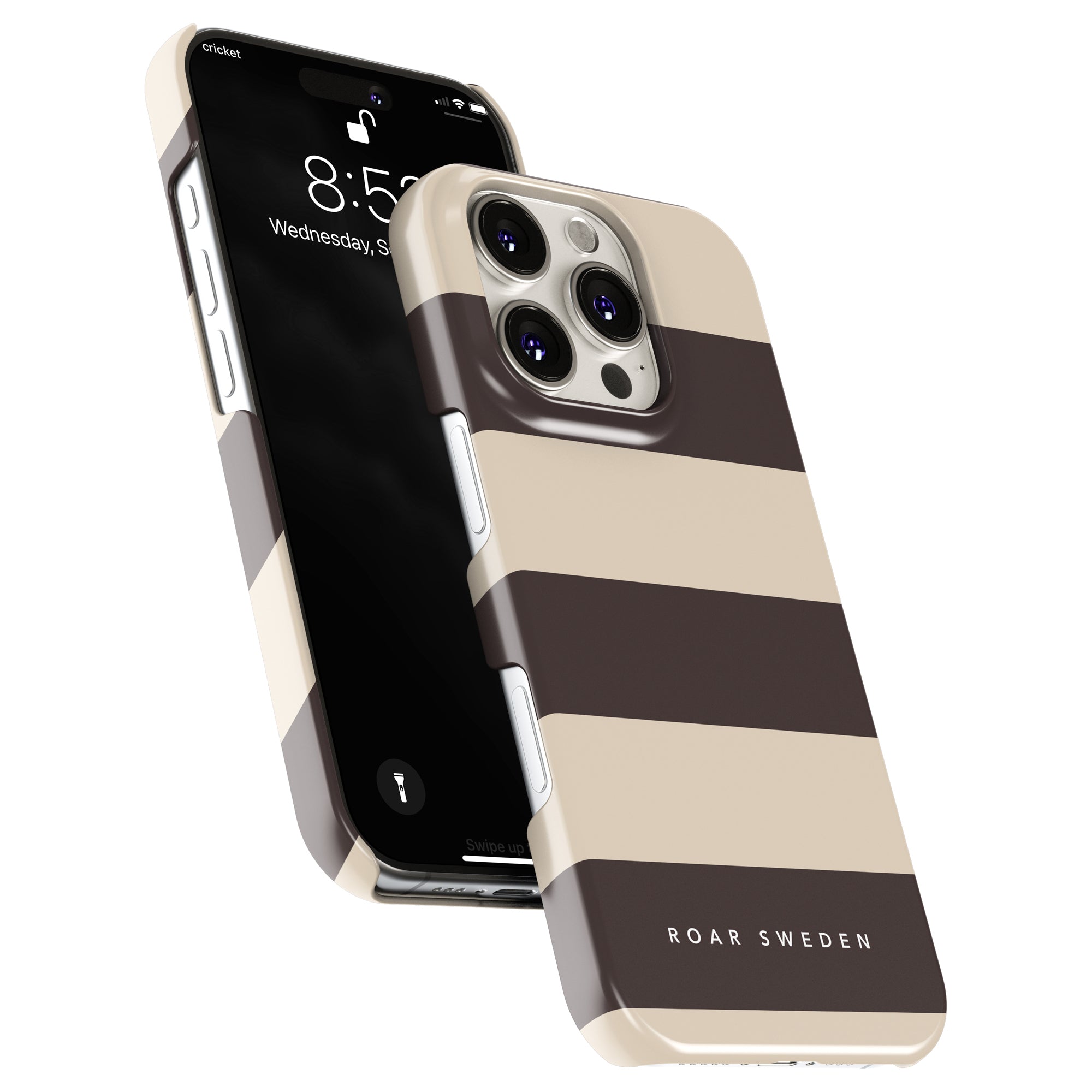 Slim mobilskal – Cocoa Stripes