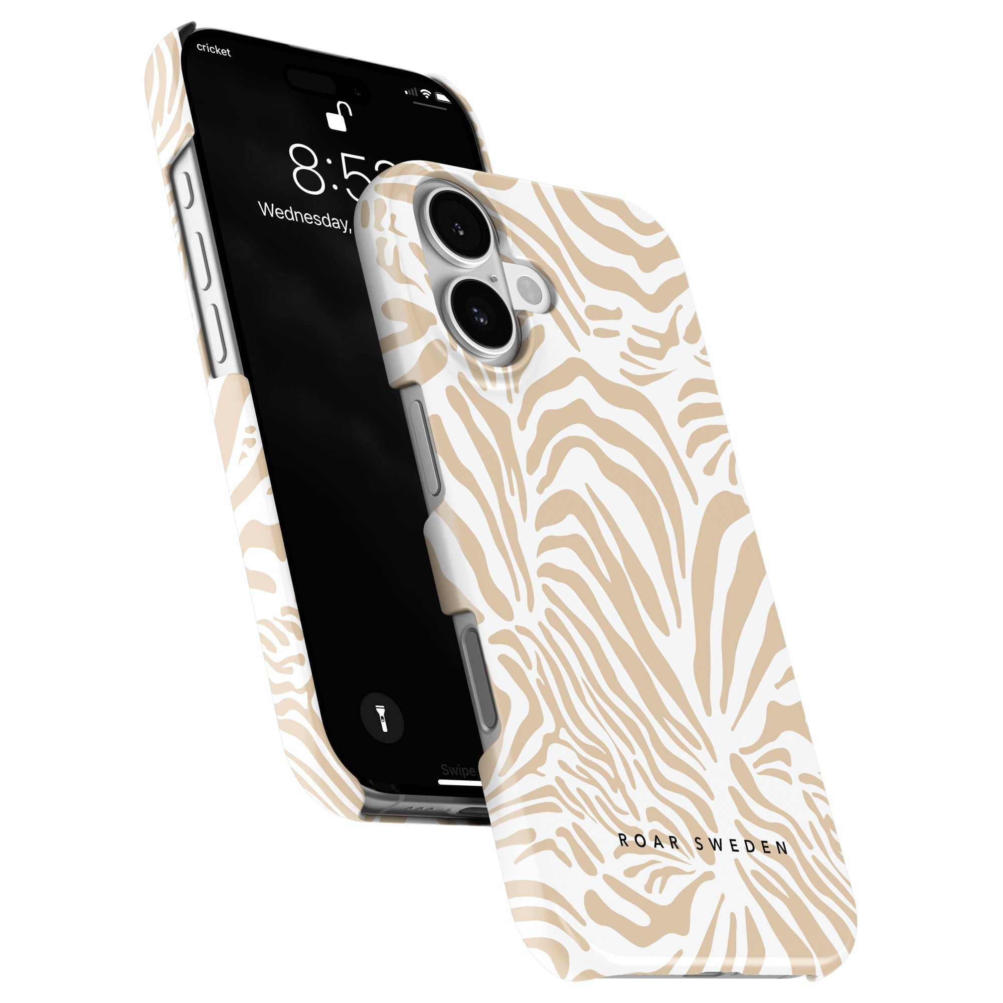 Creamy Zebra - Slim case - Roar Sweden