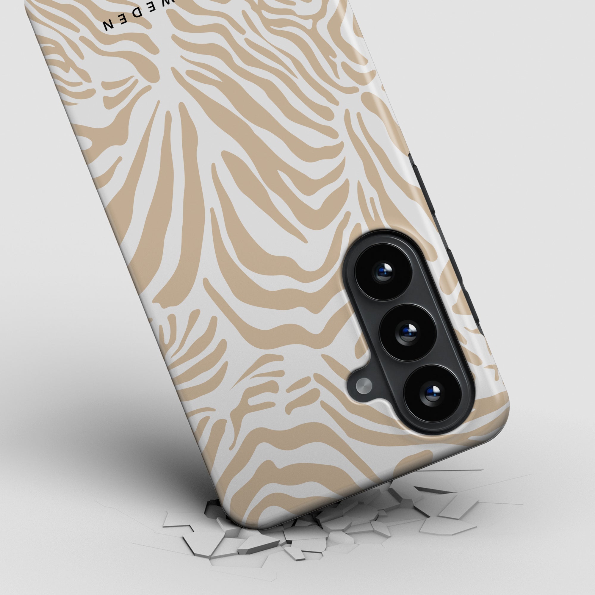 Creamy Zebra - Magnetisk robust telefoncover