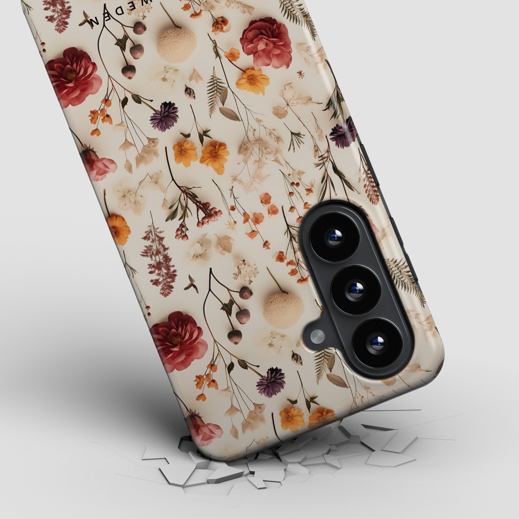 Tørrede blomster - Robust magnetisk telefoncover