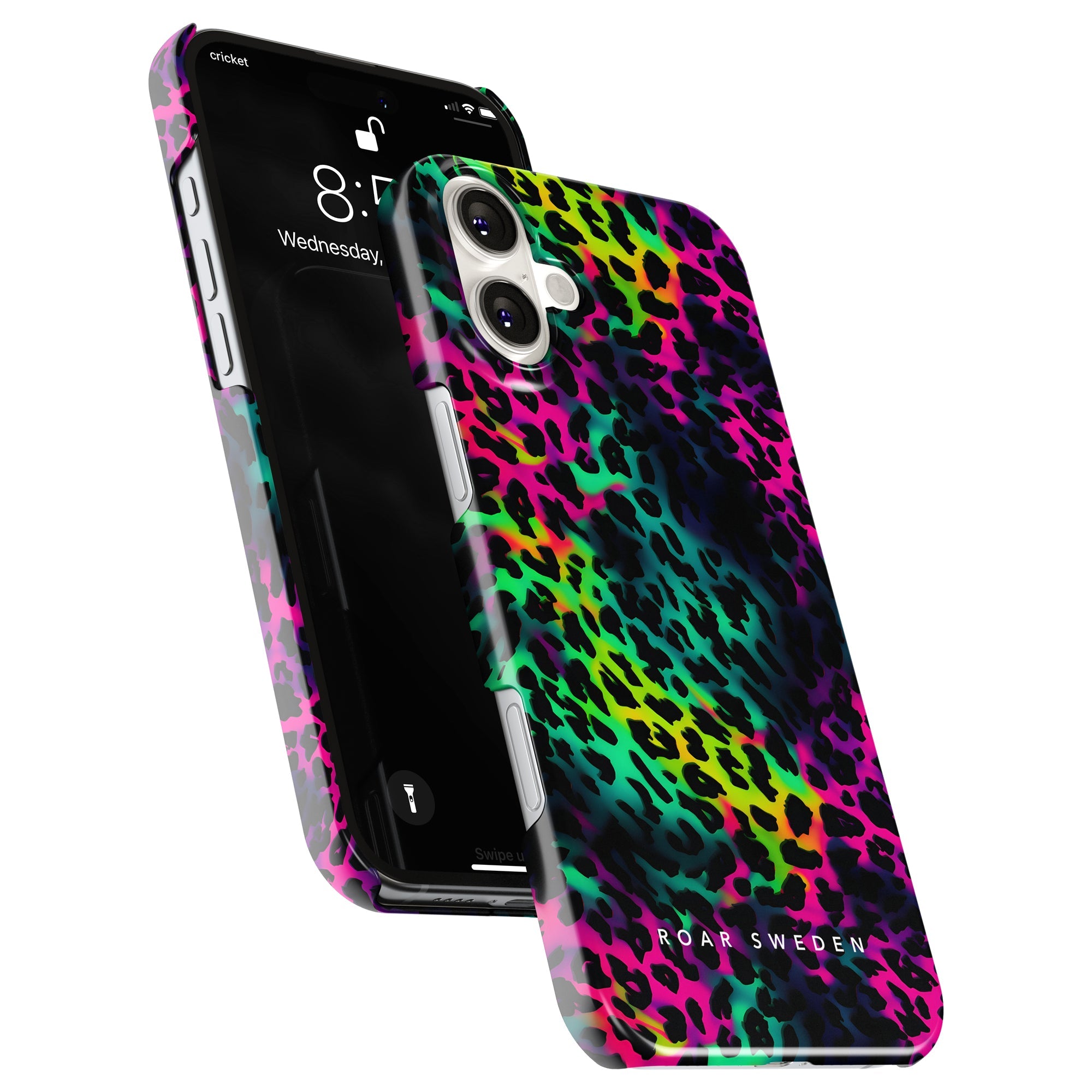 Slim mobilskal – Electric Leopard
