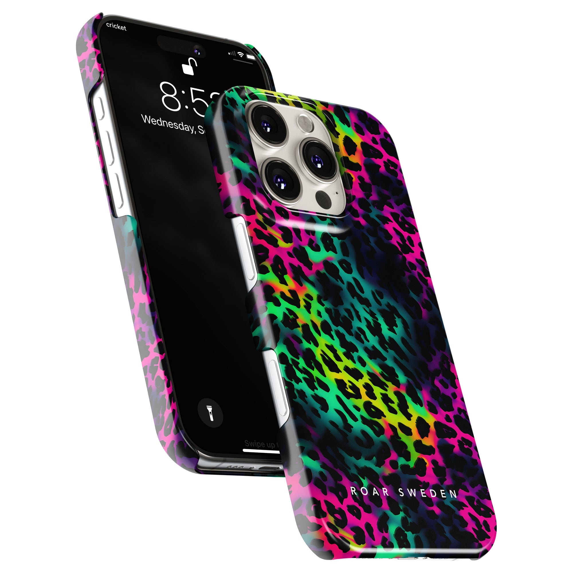 Slim mobilskal – Electric Leopard