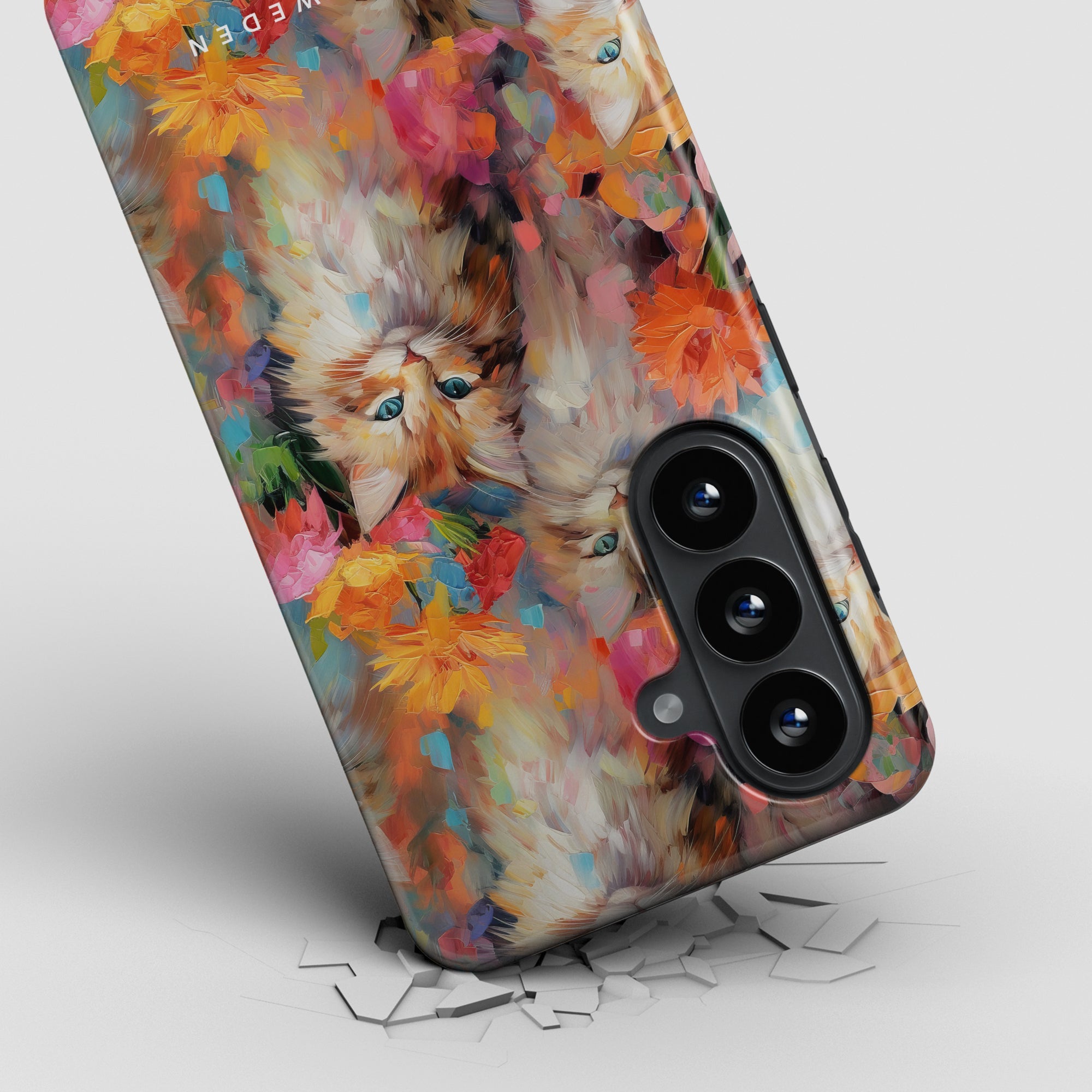 Flower Kitty - Magnetisk, holdbart telefoncover