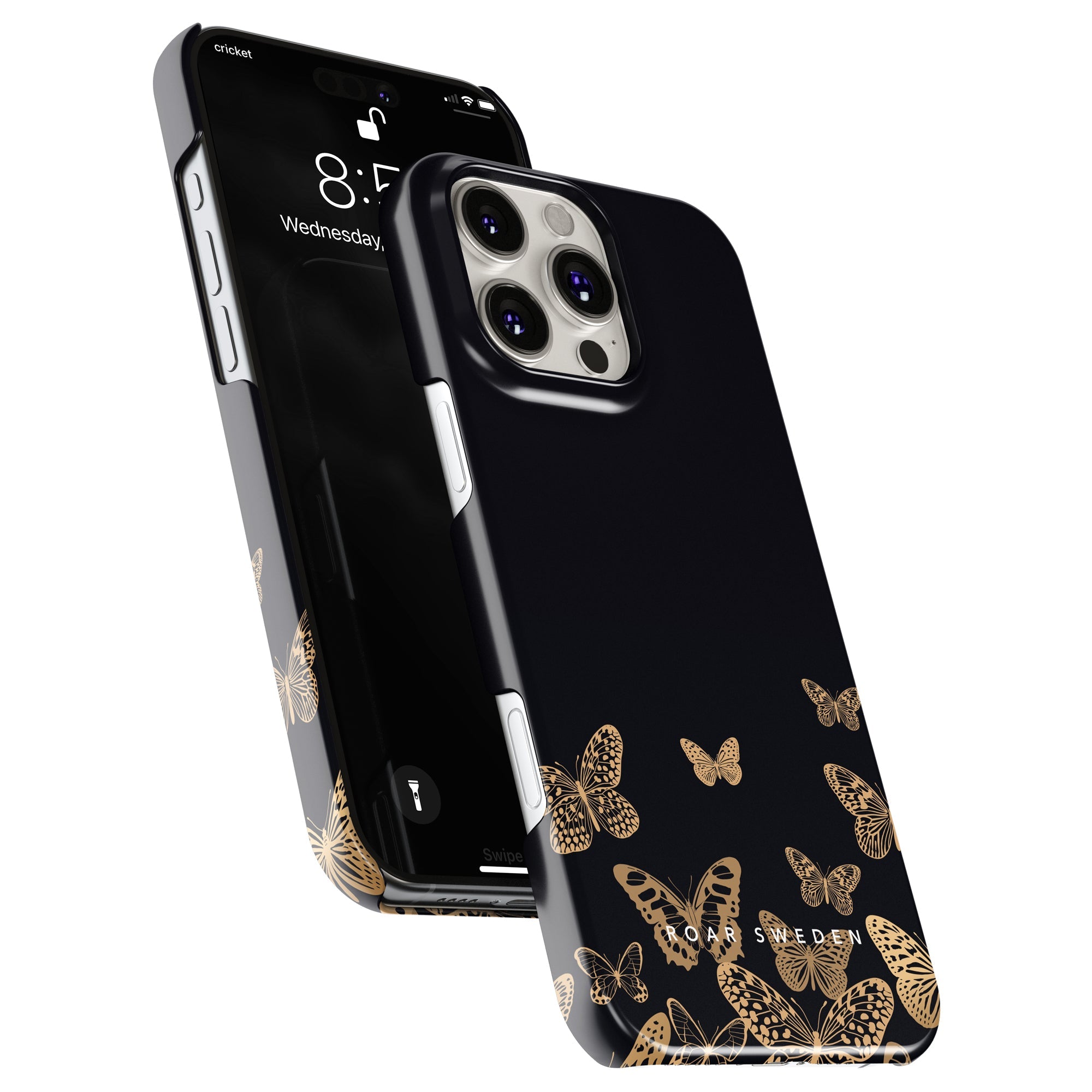 Slim mobilskal – Golden Butterflies