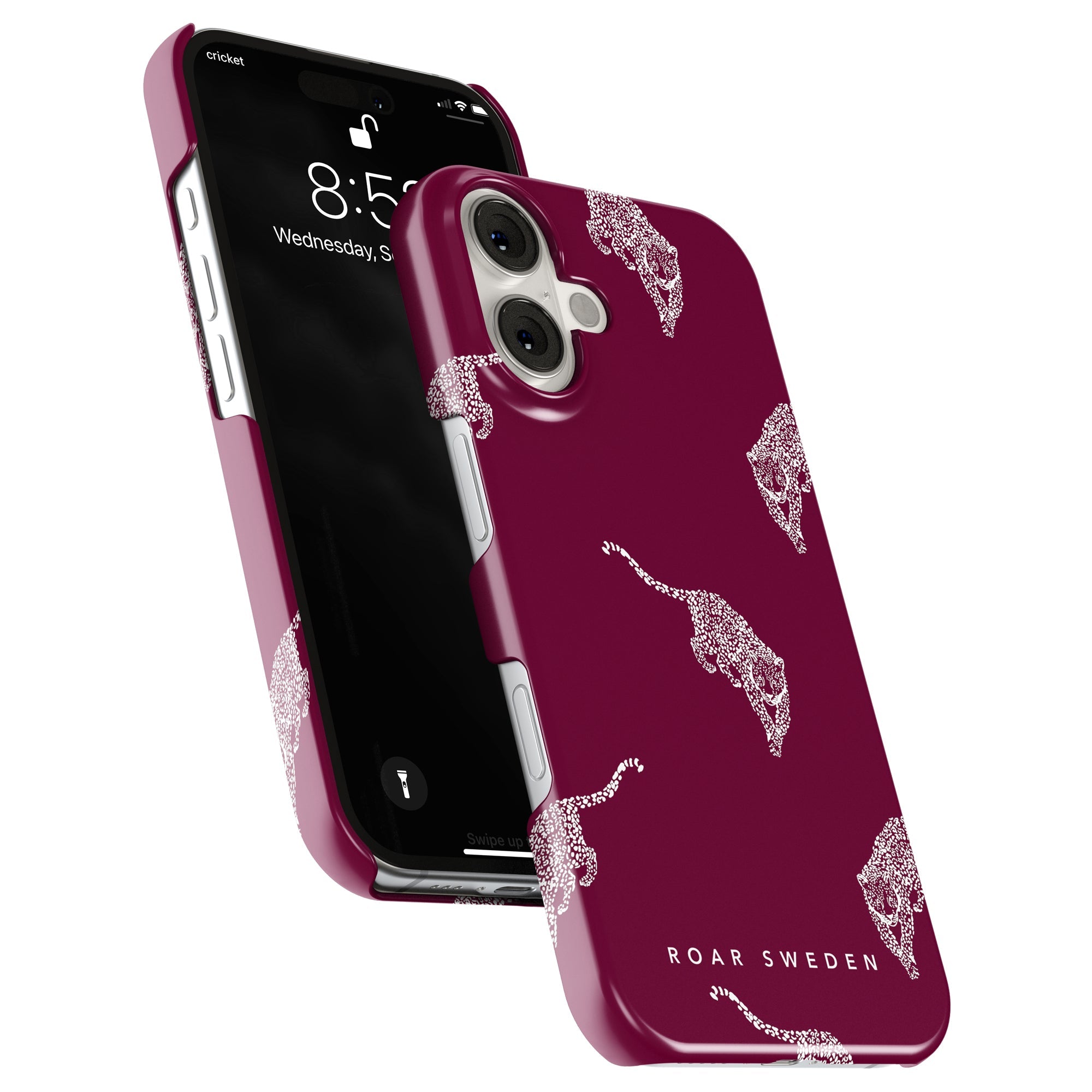 Slim mobilskal – Kitty Burgundy