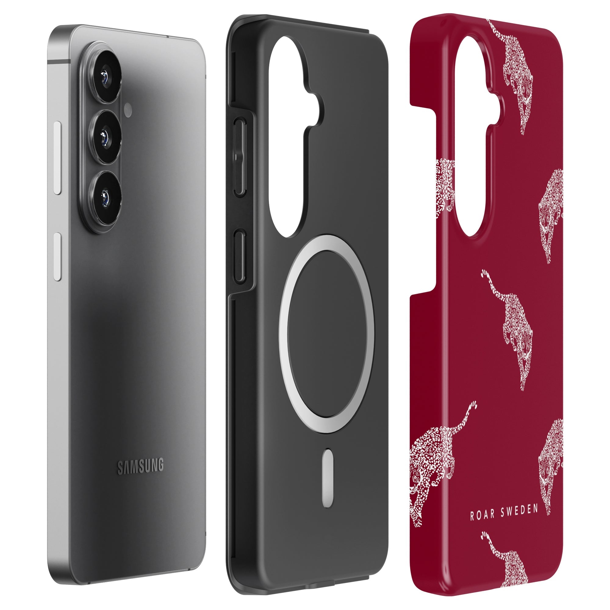 Kitty Burgundy - Magnetisk robust telefoncover