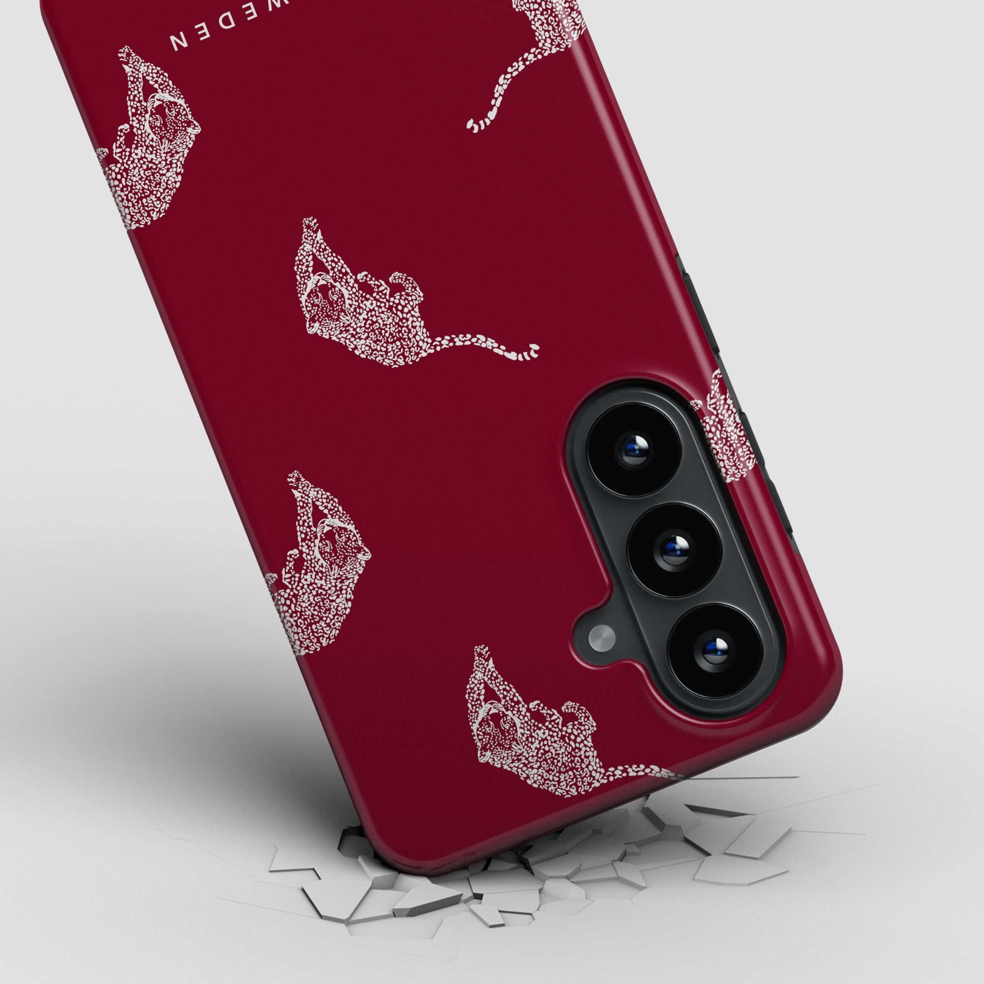 Kitty Burgundy - Magnetisk robust telefoncover