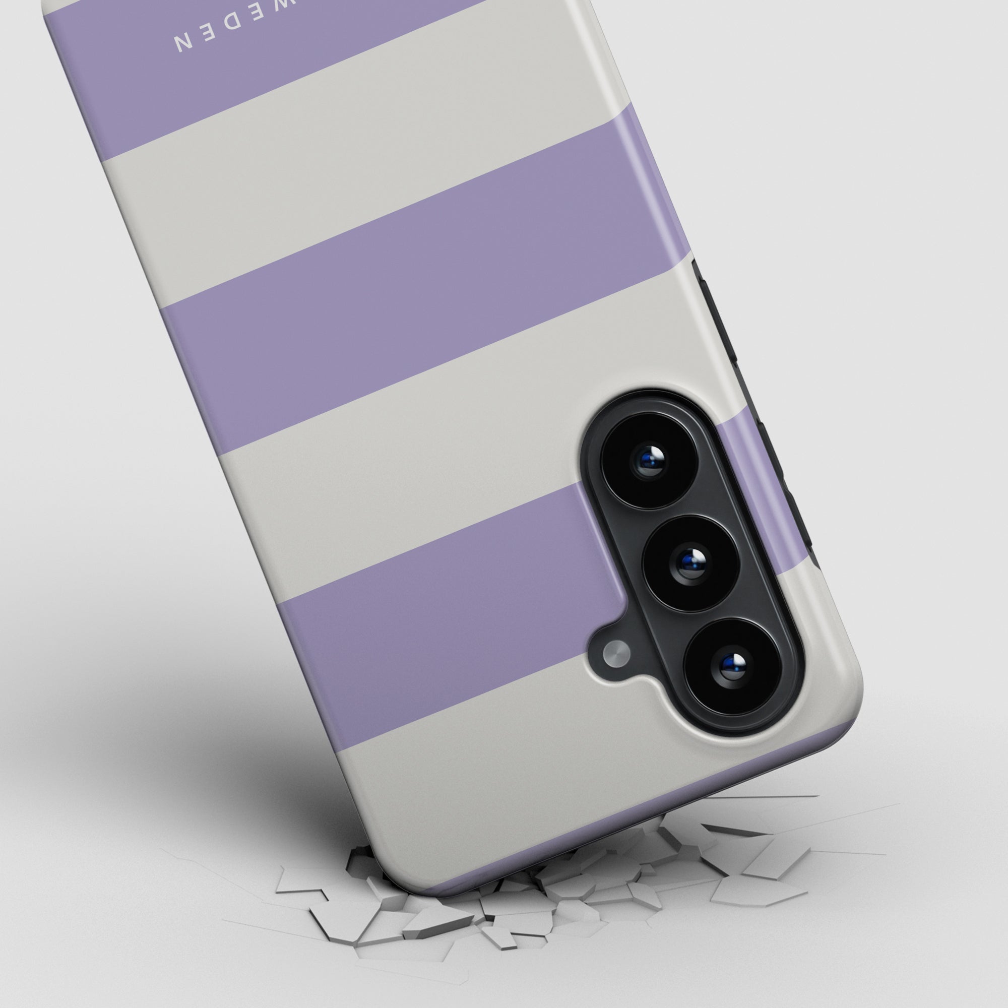 Tough mobilskal – Lavender Stripes