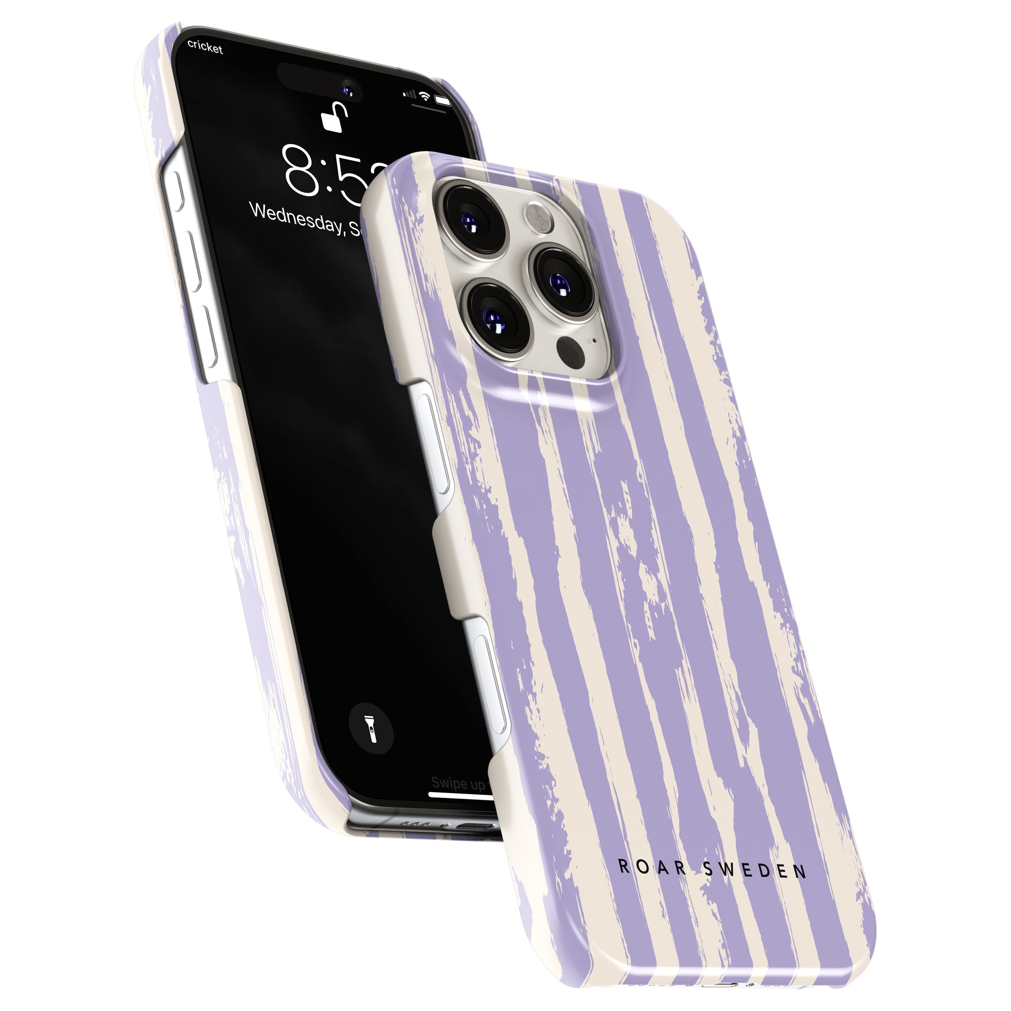 Slim mobilskal – Lavender Strokes