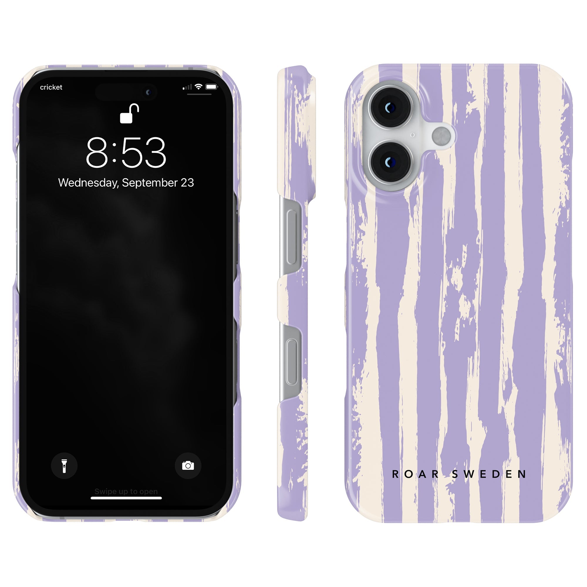 Slim mobilskal – Lavender Strokes