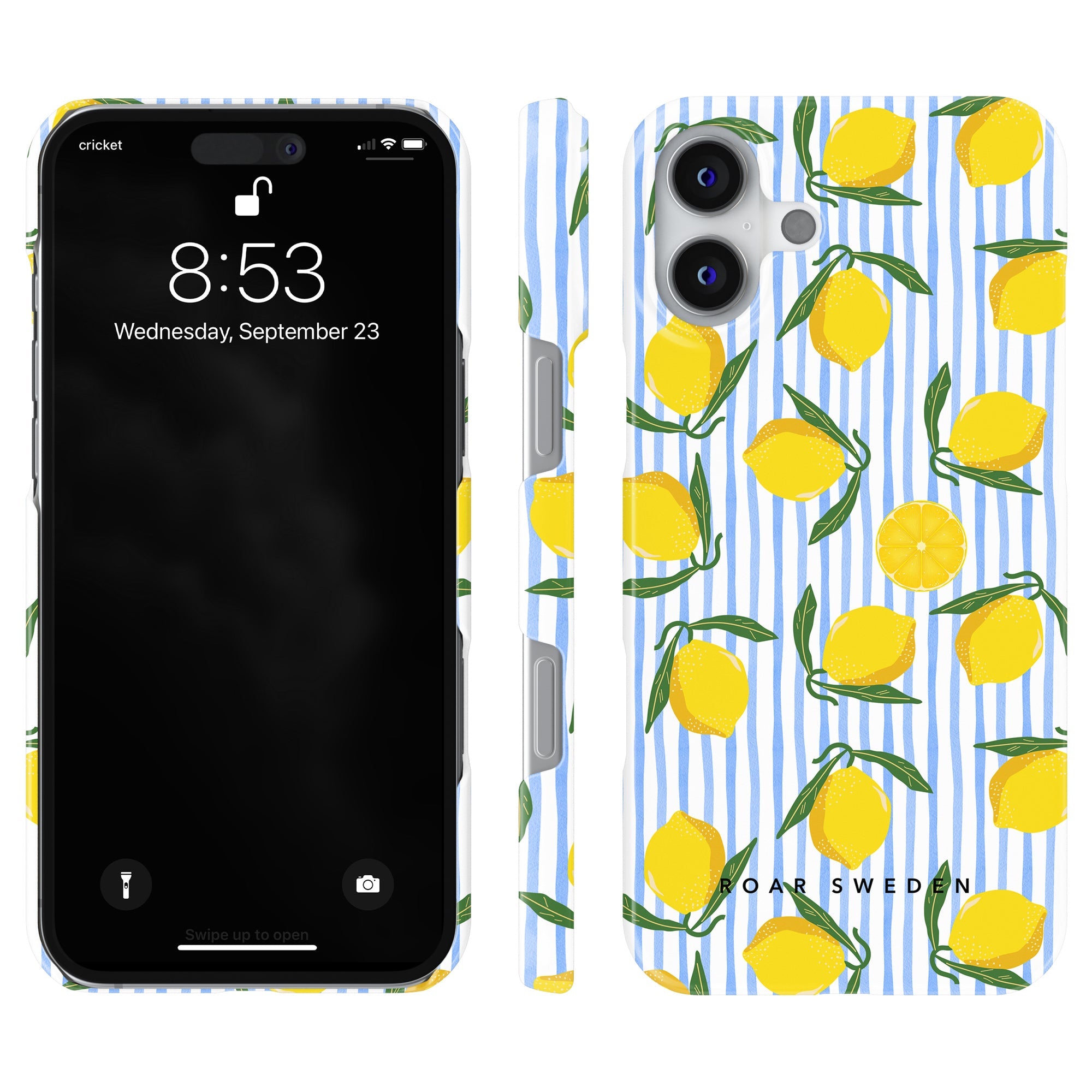 Slim mobilskal – Lemon Stripes