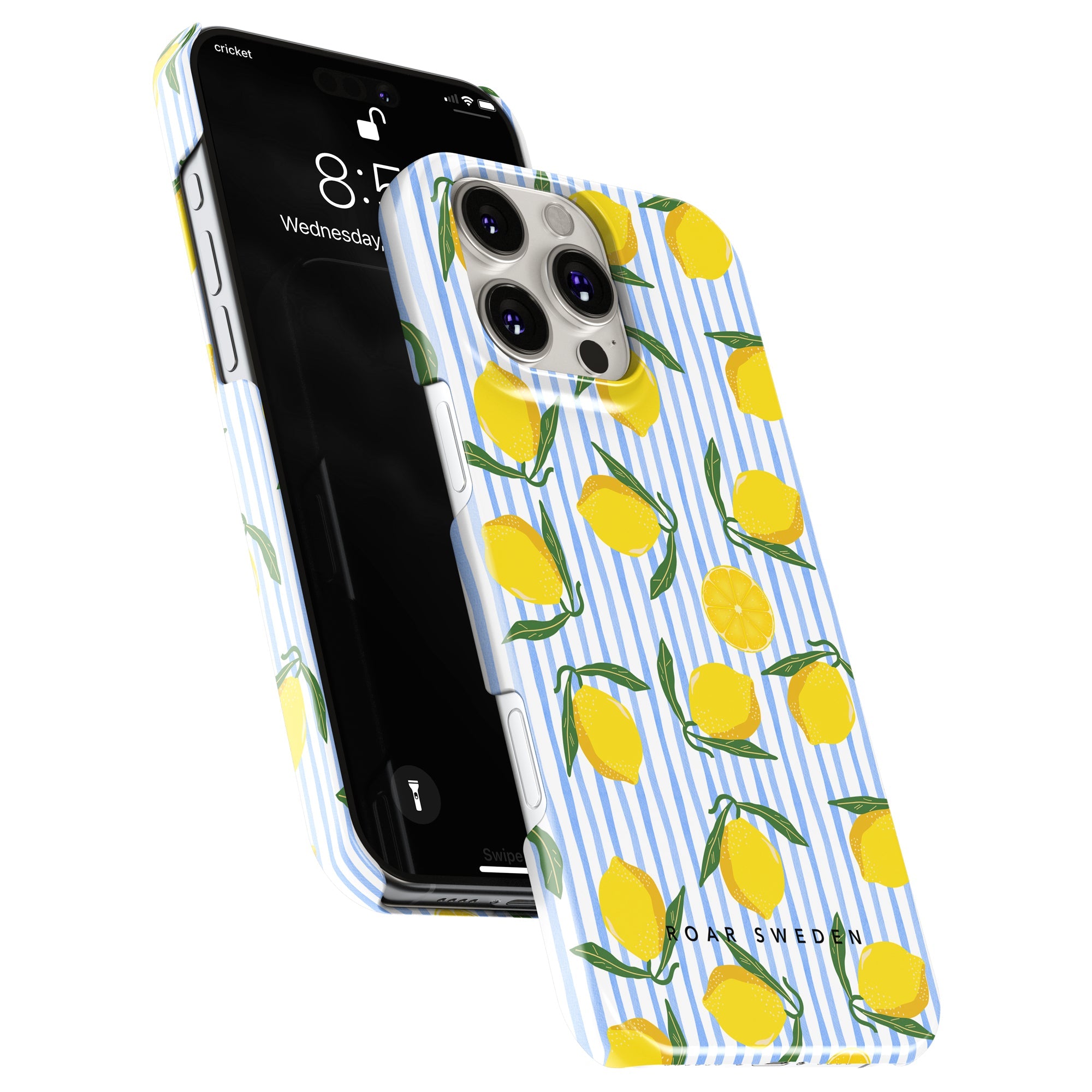 Slim mobilskal – Lemon Stripes