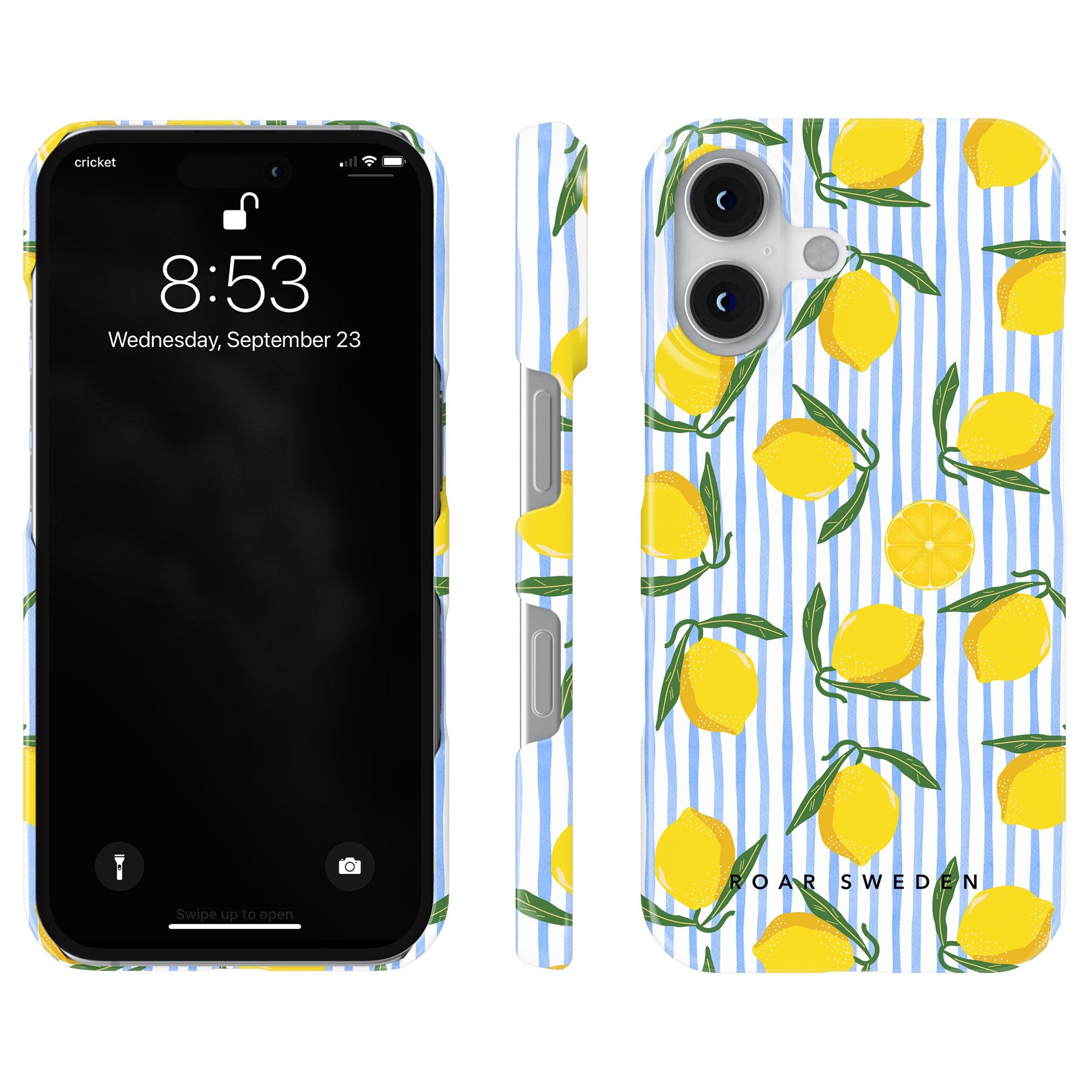 Slim mobilskal – Lemon Stripes