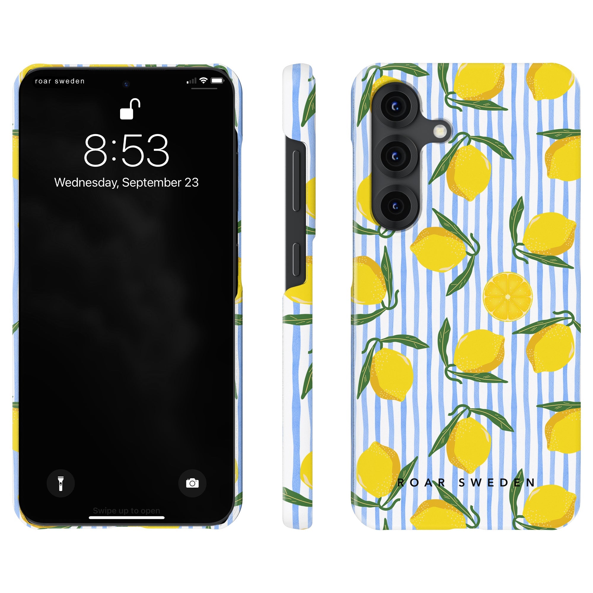 Slim mobilskal – Lemon Stripes