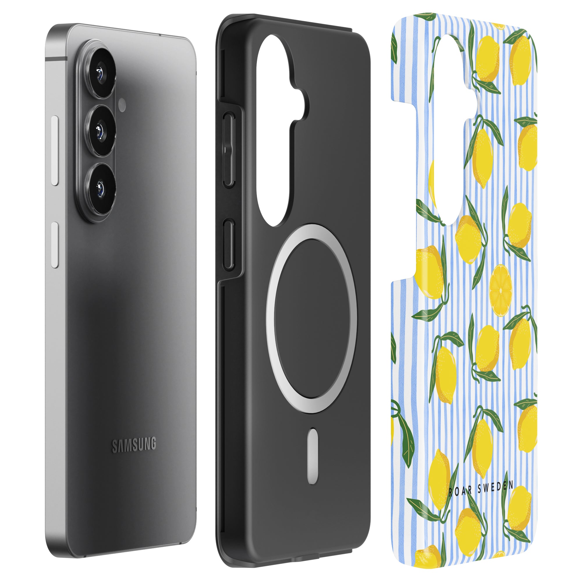 Lemon Stripes - Magnetisk Robust Telefoncover