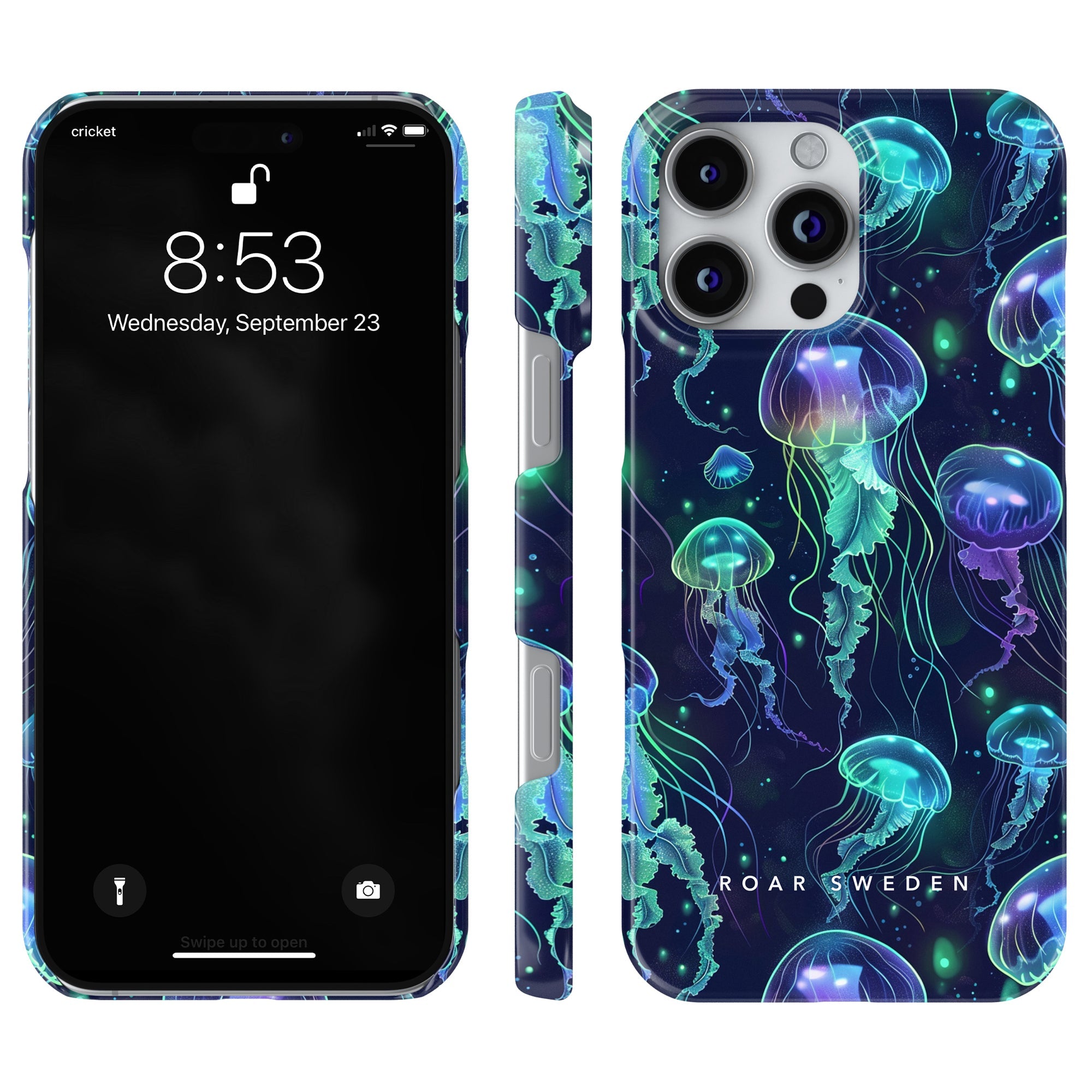Slim mobilskal – Neon Jellyfish