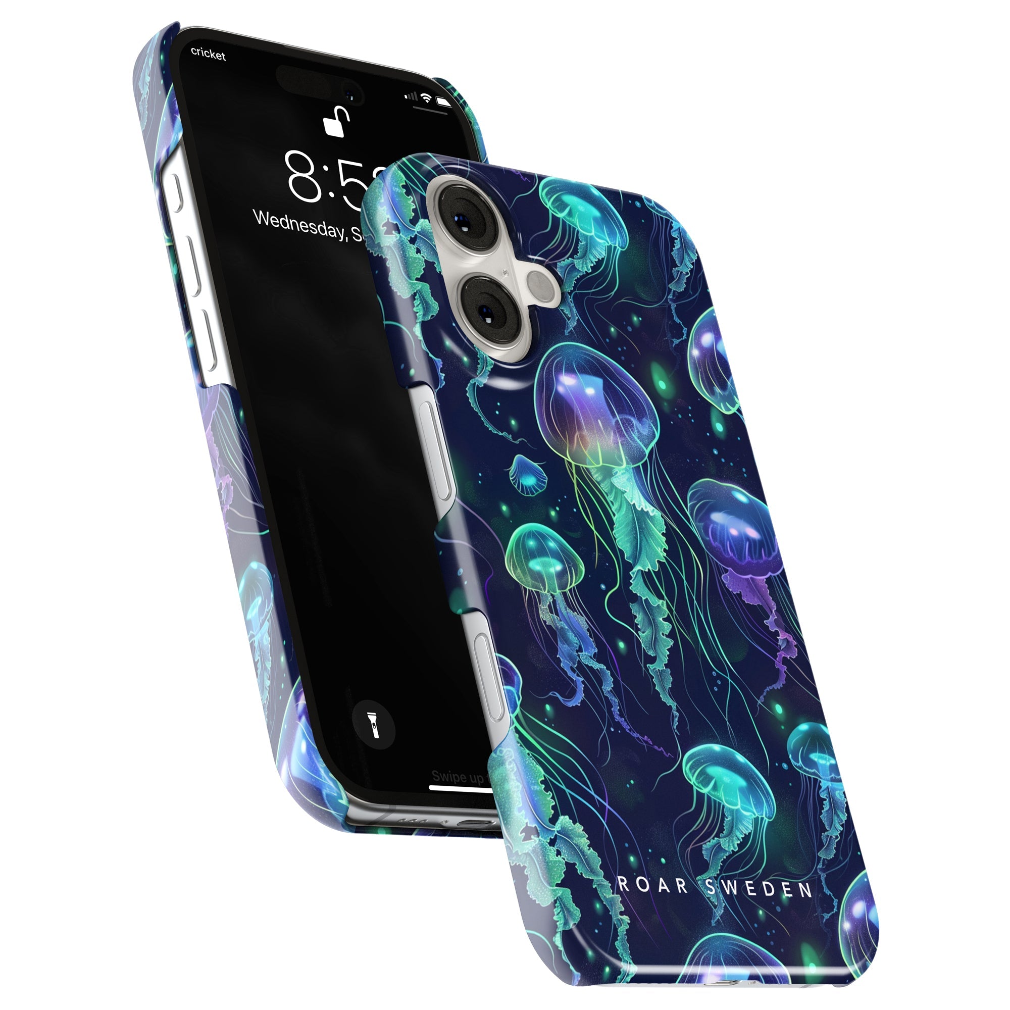 Slim mobilskal – Neon Jellyfish