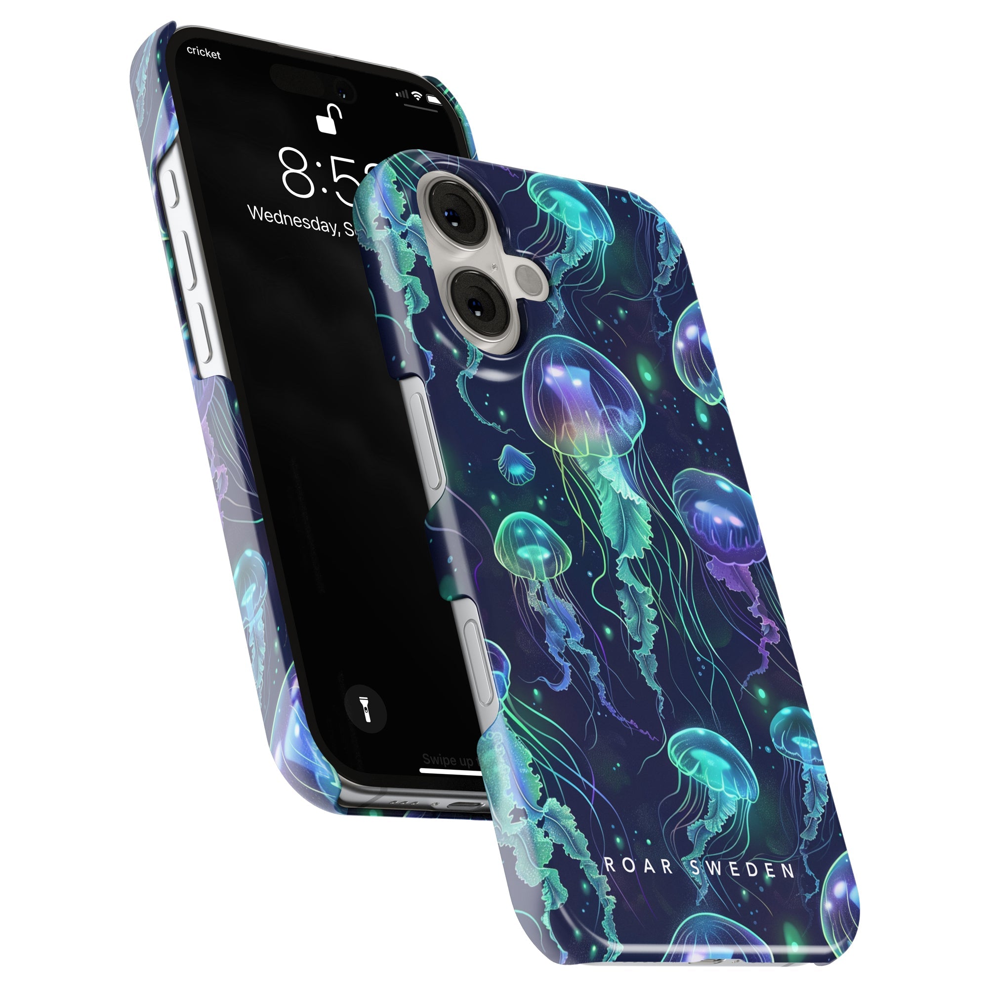 Slim mobilskal – Neon Jellyfish