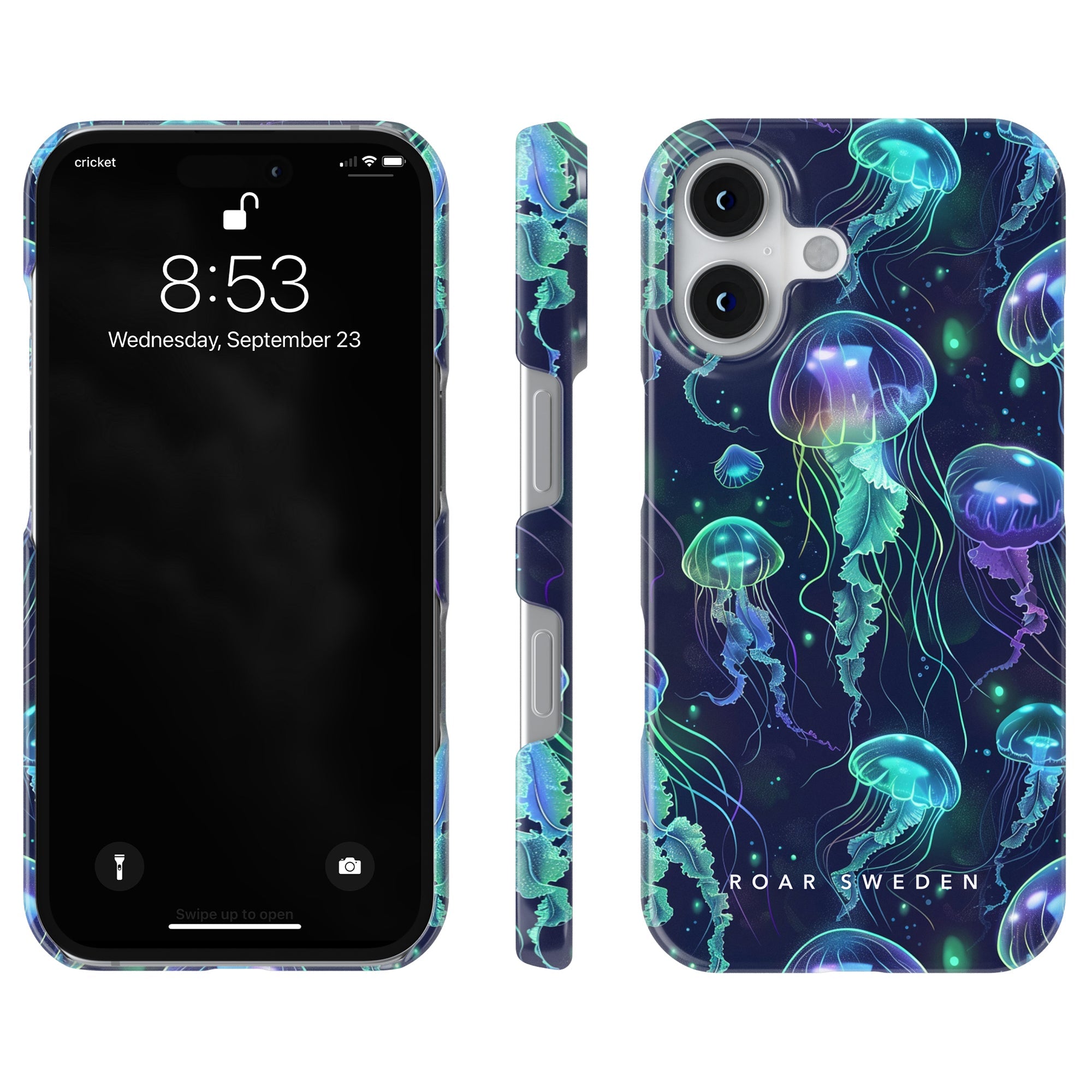 Slim mobilskal – Neon Jellyfish