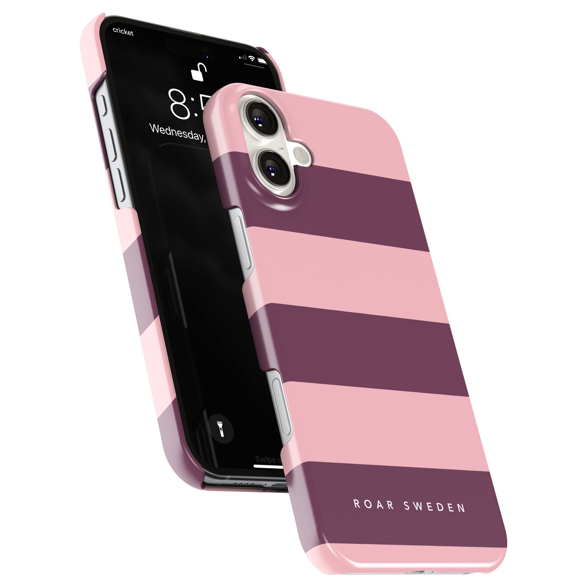 Slim mobilskal – Orchid Stripes