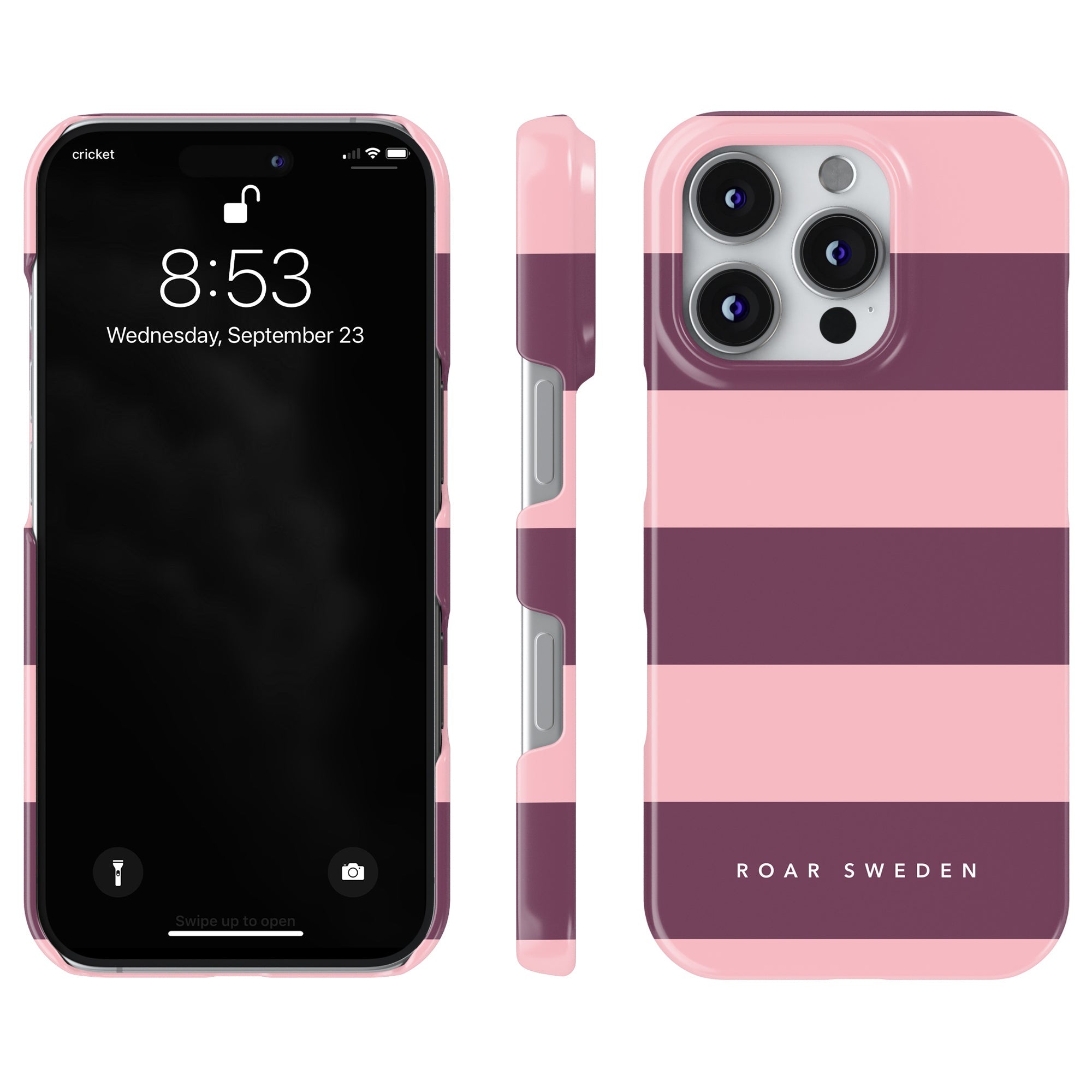 Slim mobilskal – Orchid Stripes