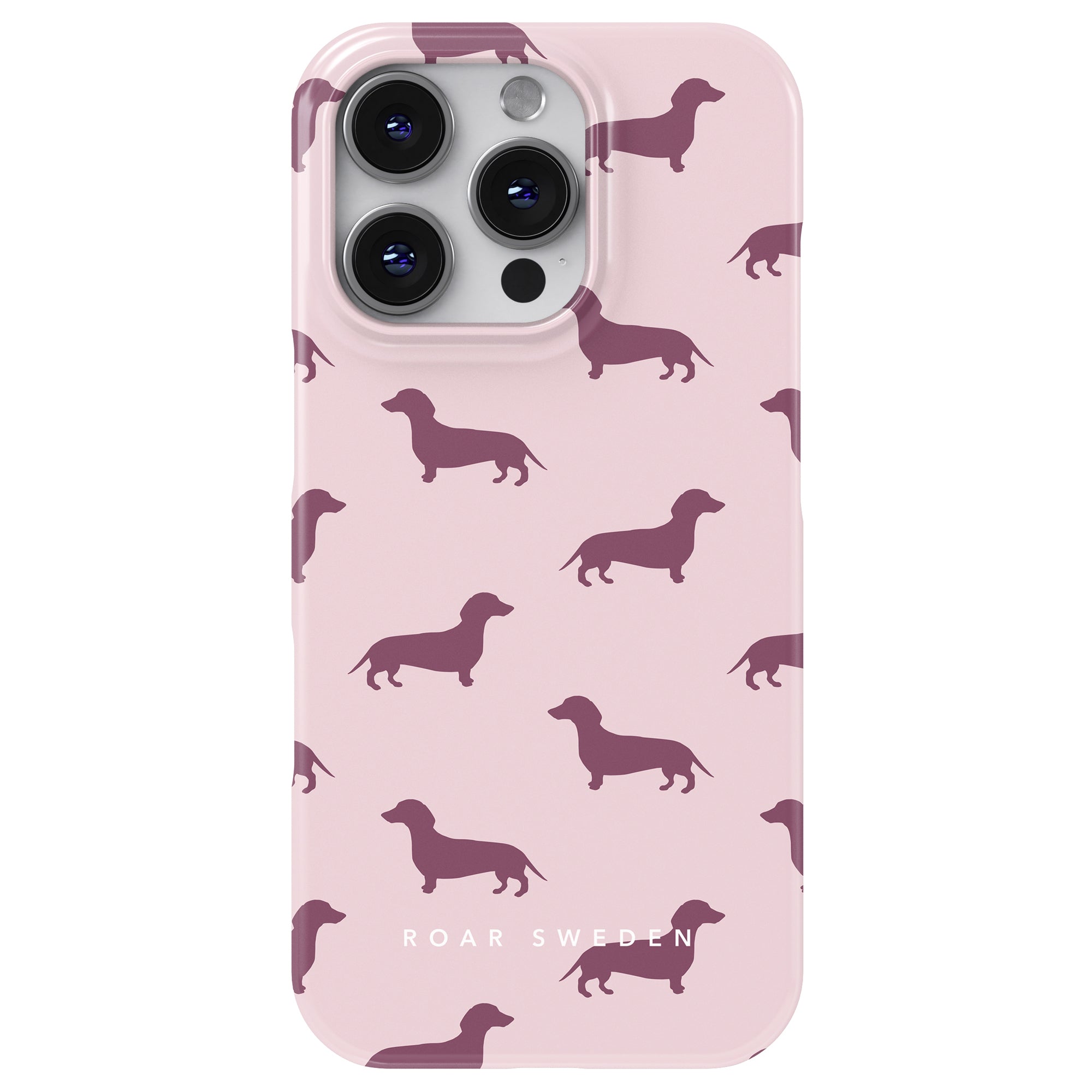Slim mobilskal – Pink Dachshund