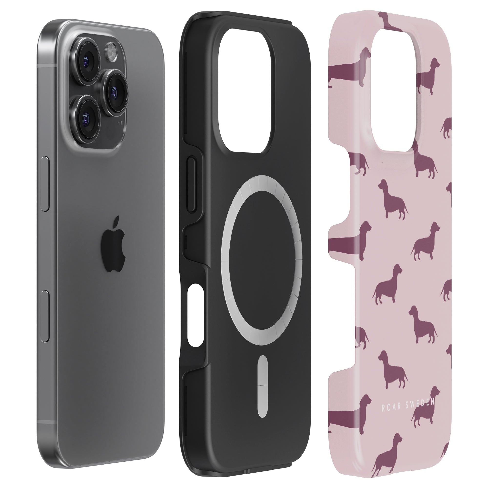 Dachshund MagSafe mobilskal – Pink Dachshund