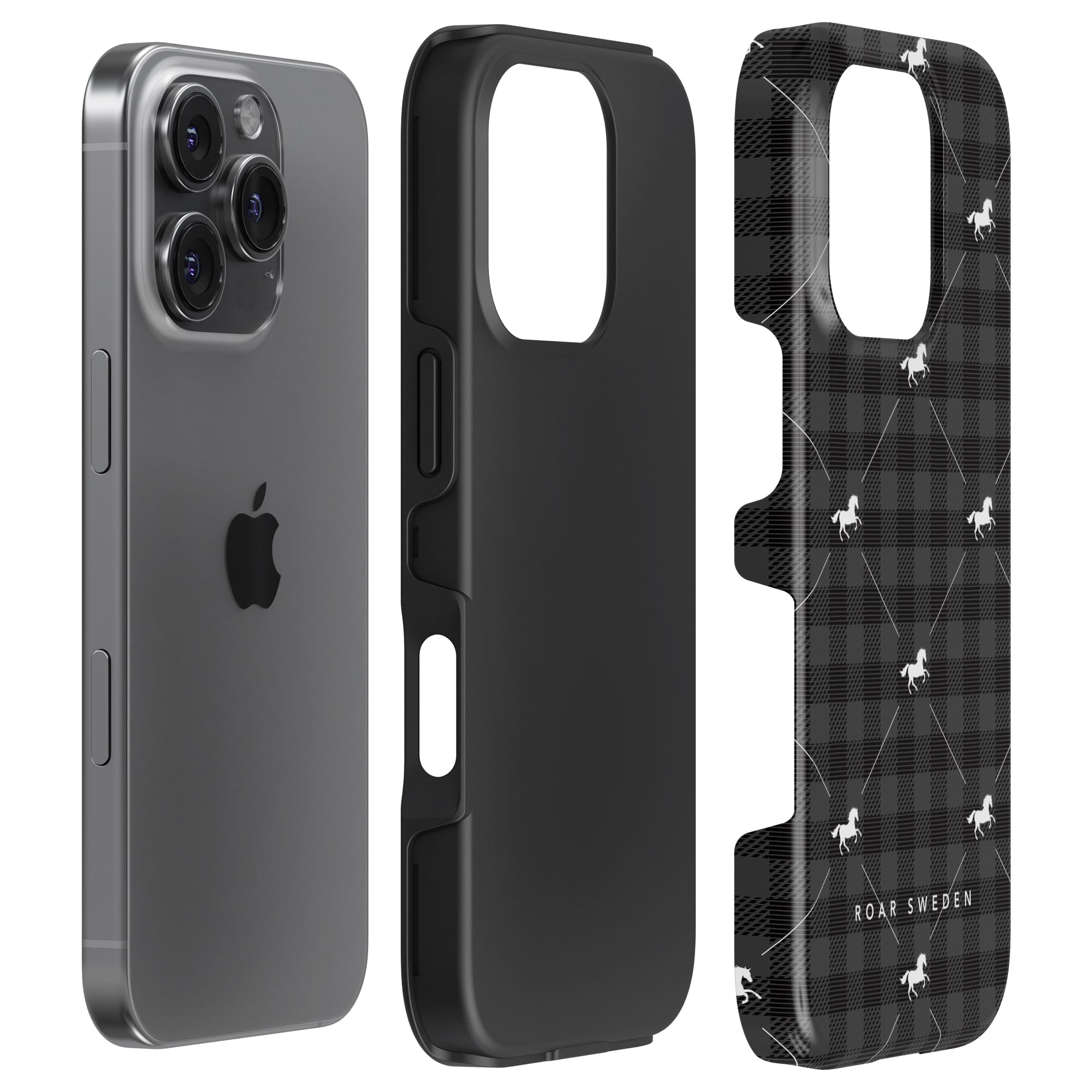 Plaid Horse Tough mobilskal – Plaid Horse Black