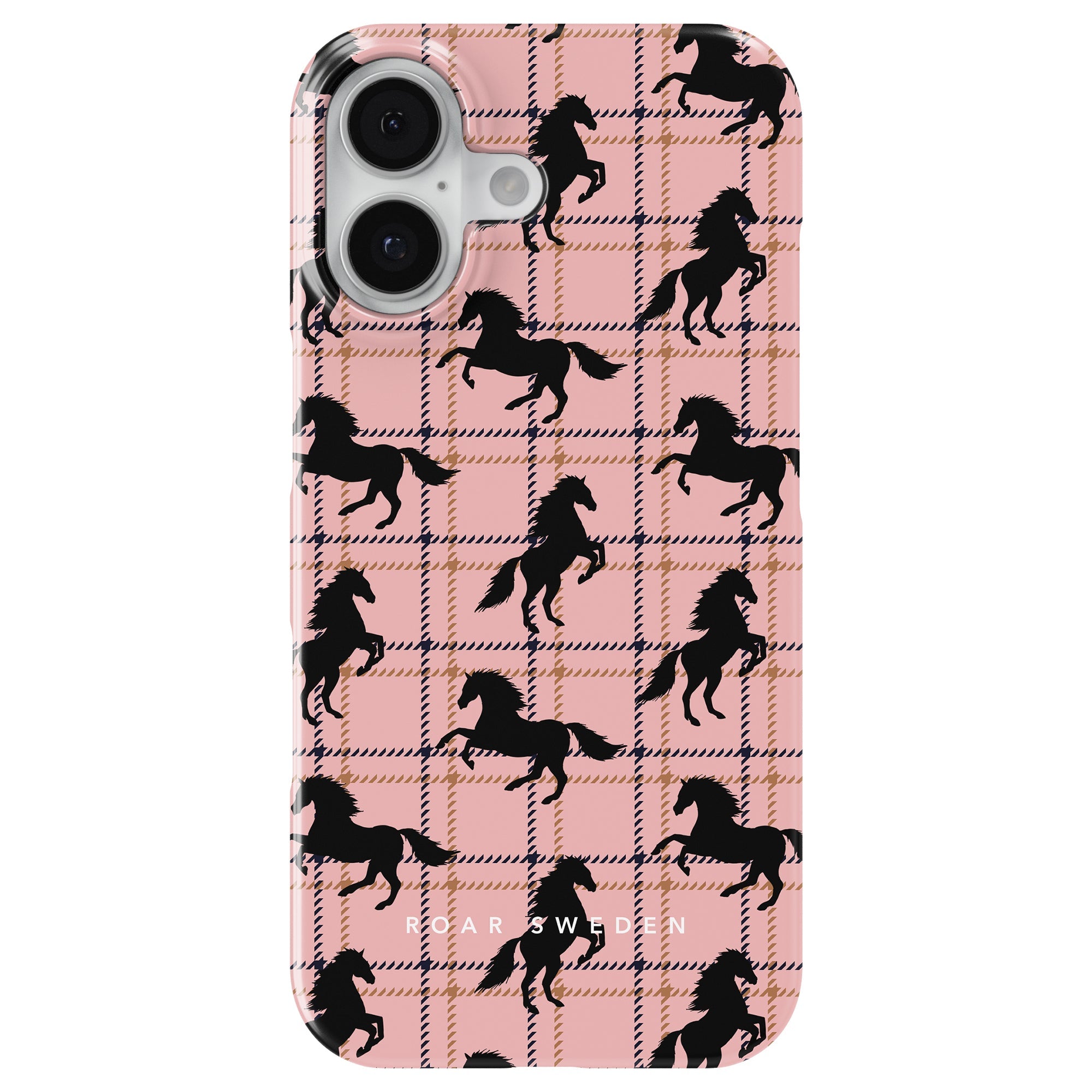 Plaid Horse Slim mobilskal – Plaid Horse Pink