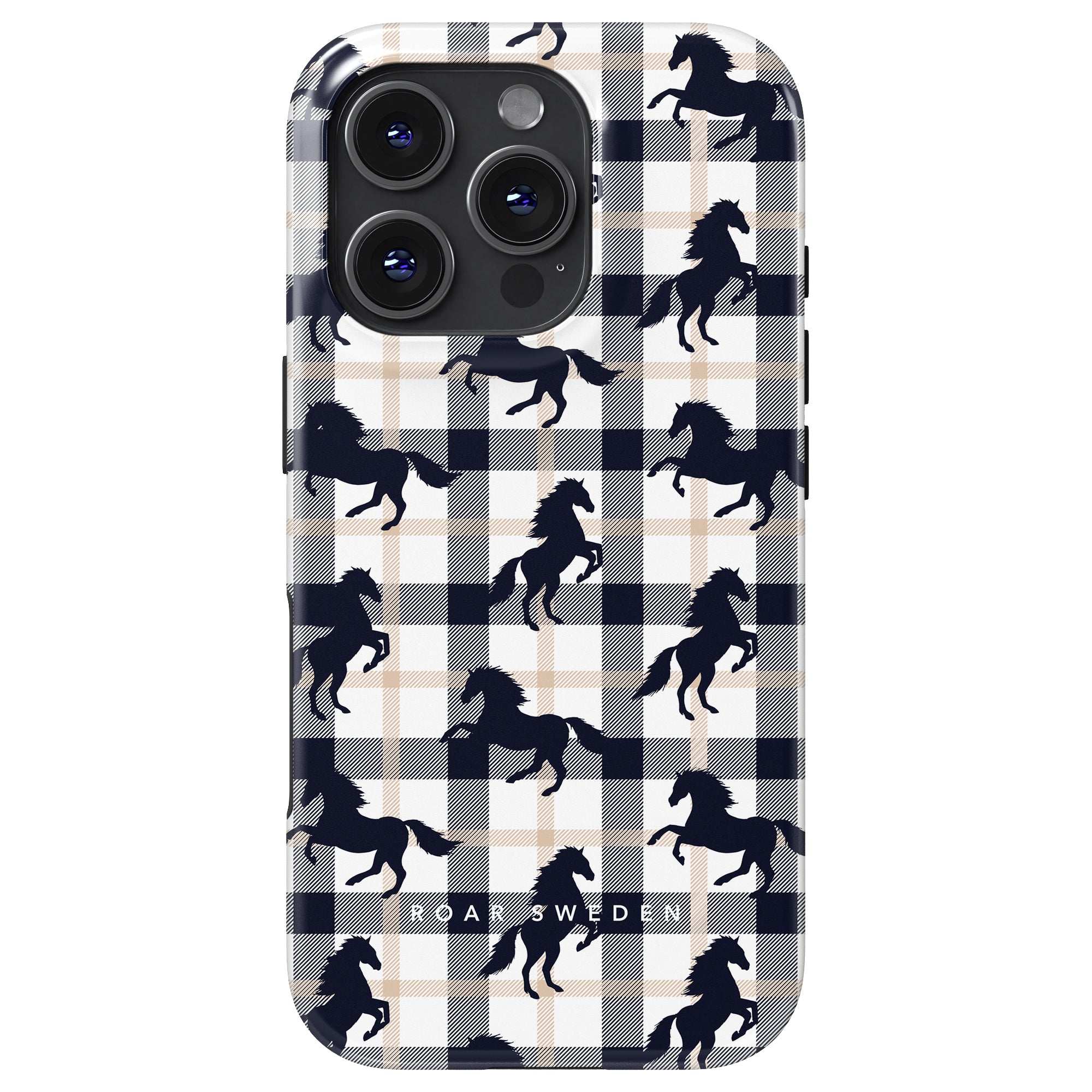 Plaid Horse Tough mobilskal – Plaid Horse White