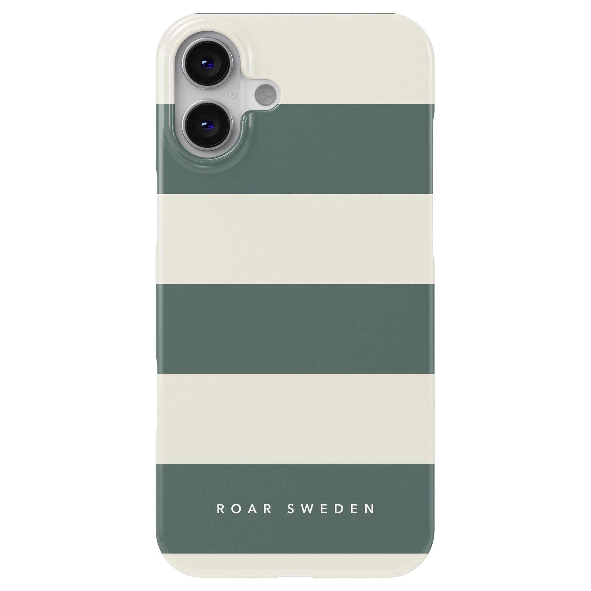 Slim mobilskal – Sage Stripes