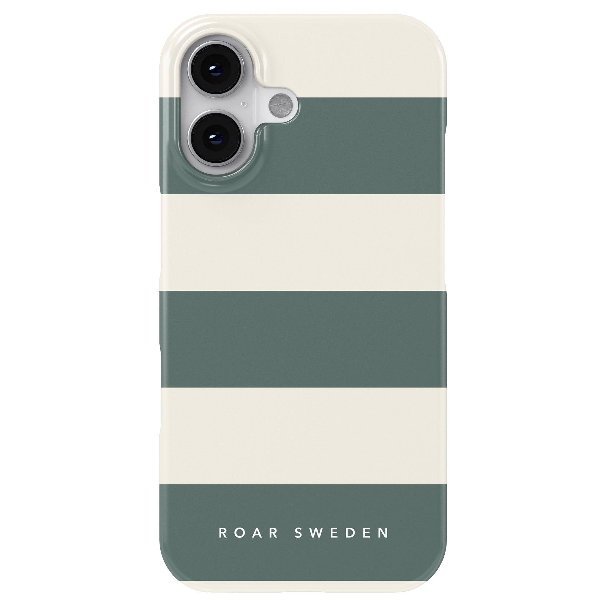 Slim mobilskal – Sage Stripes