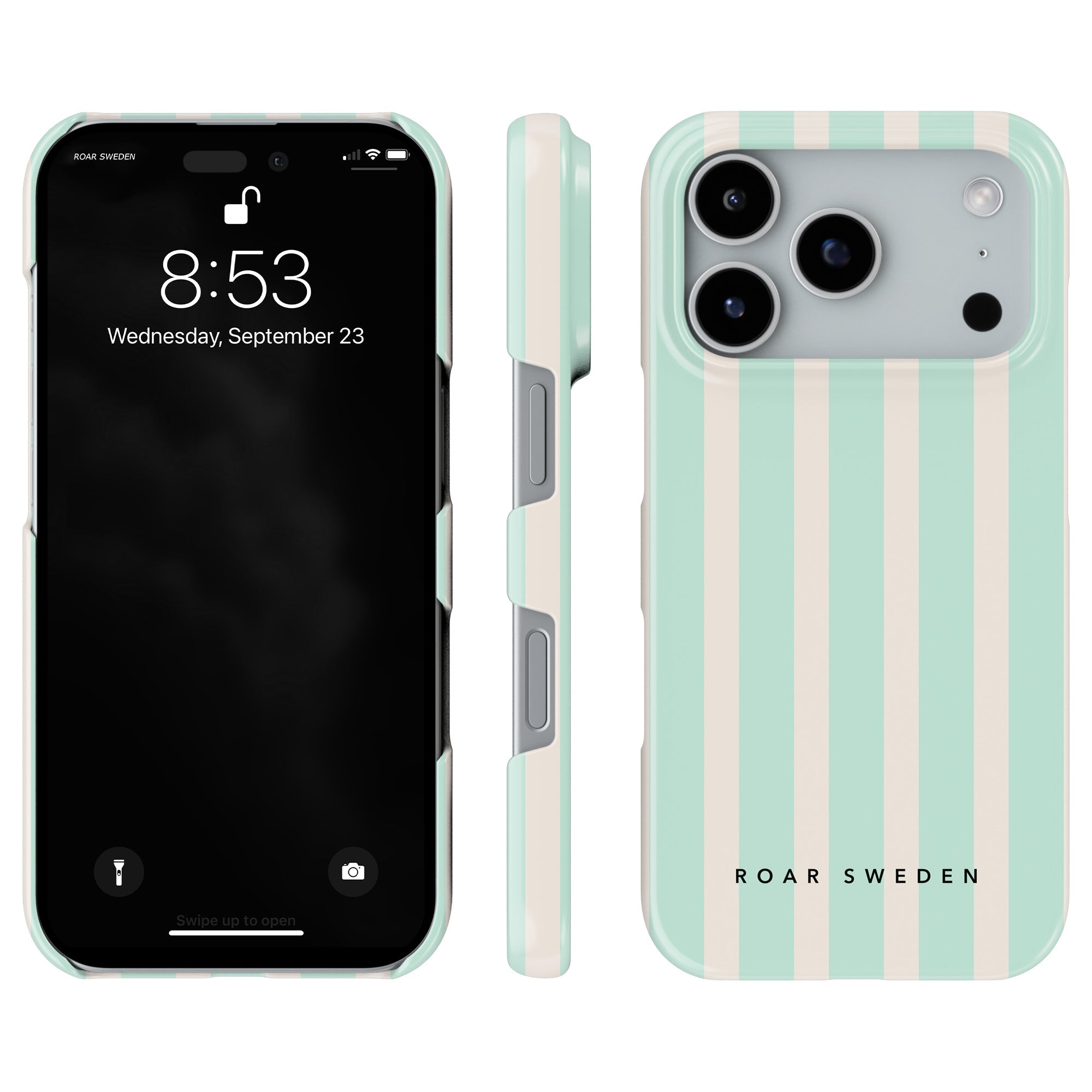 Seafoam Stripes - Slim case - Roar Sweden