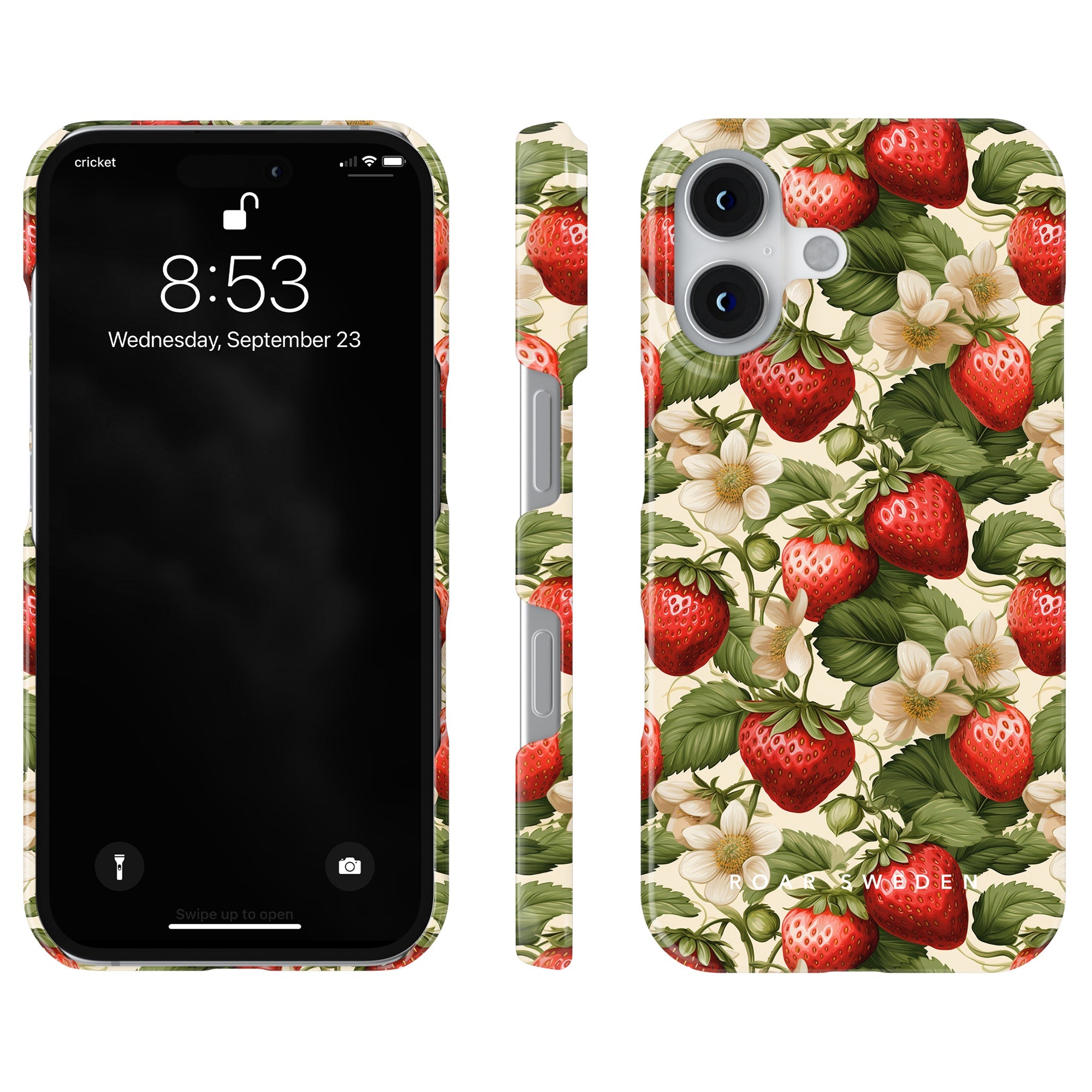 Slim mobilskal – Strawberries