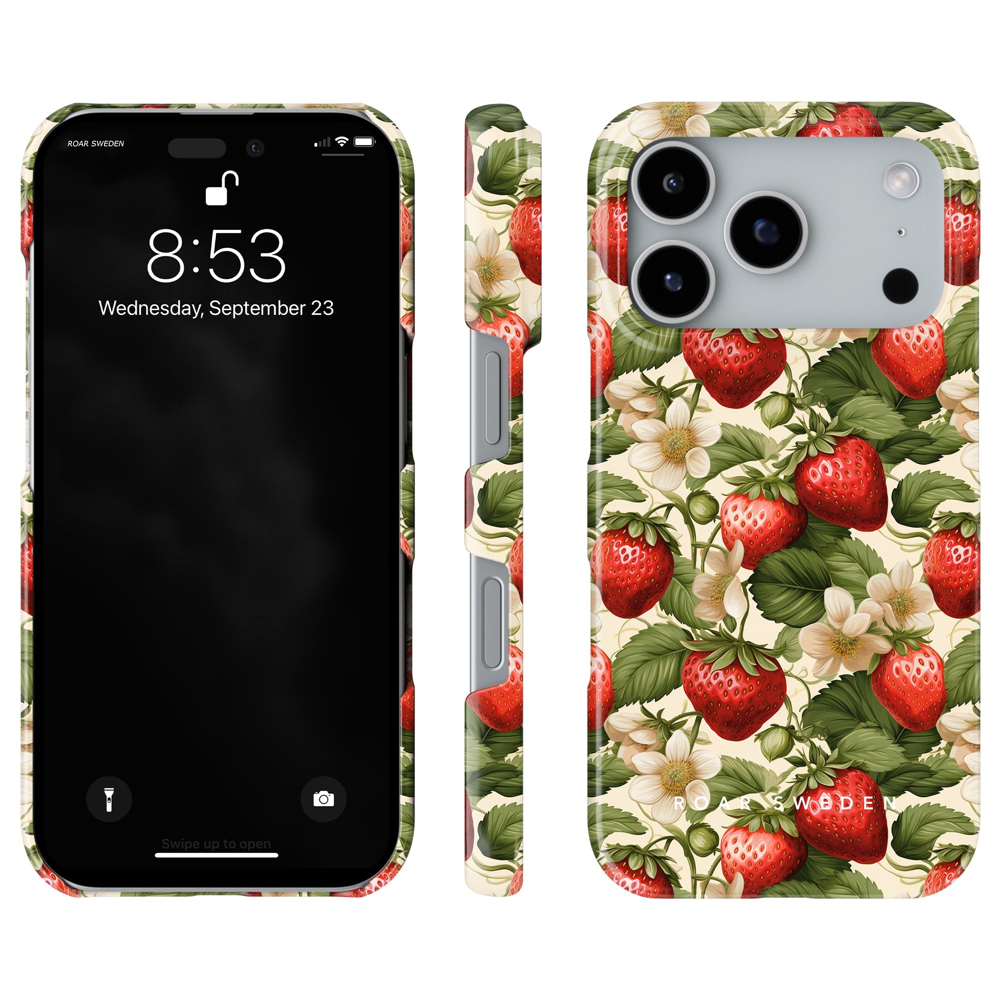 Slim mobilskal – Strawberries