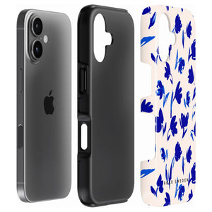 Blå blomster - Robust etui