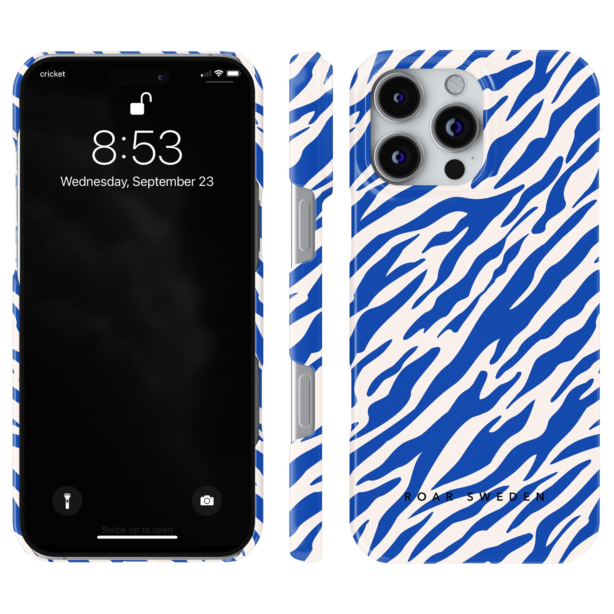 Slim mobilskal – Blue Stripes