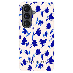 Blå Blomster - Magnetisk Robust Telefoncover
