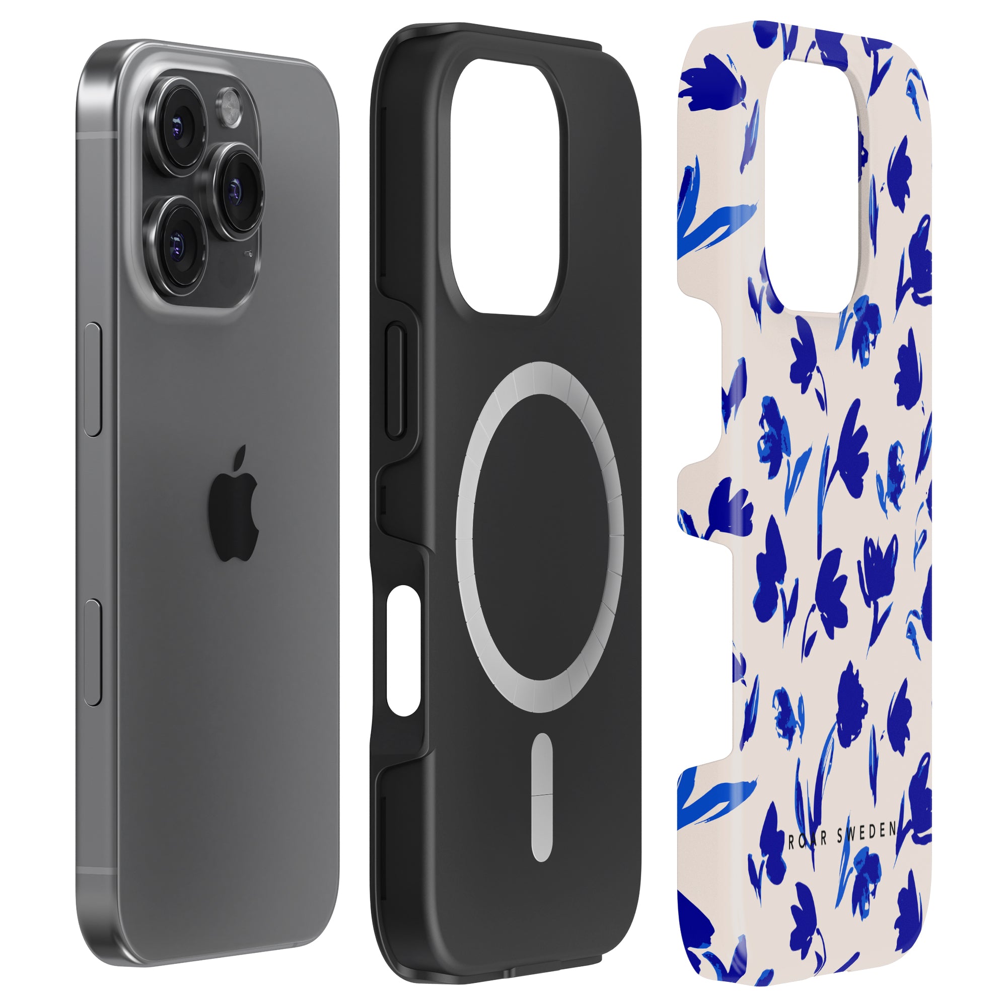 MagSafe mobilskal – Blue Flowers