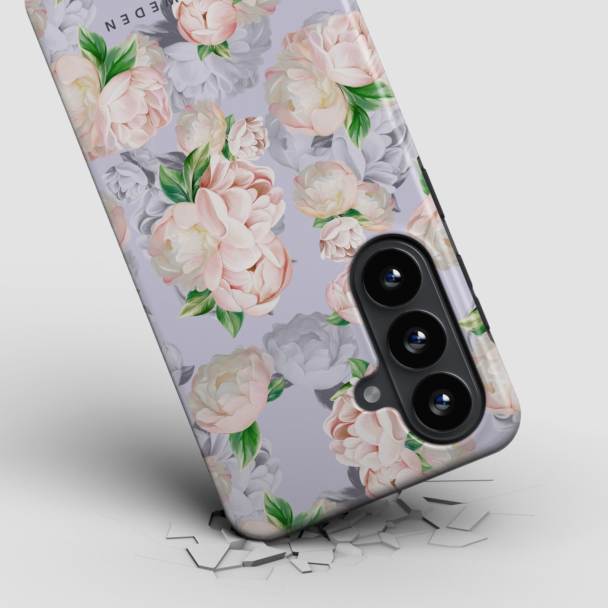 Lyse Pæoner - Magnetisk Hårdt Telefoncover